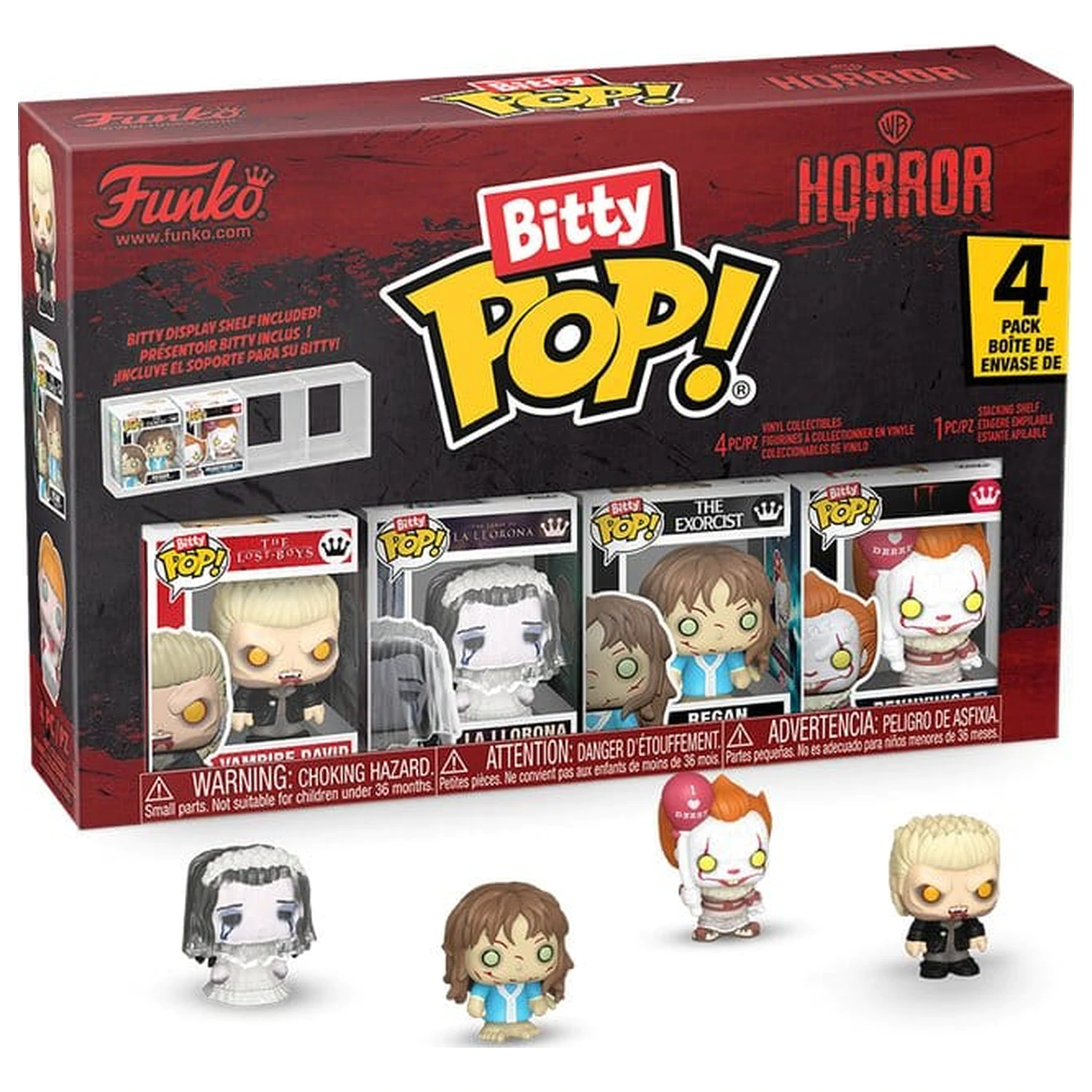 Horror Bitty Funko POP! Vinyl Figur 4er-Pack David 2,5 cm Produktfoto
