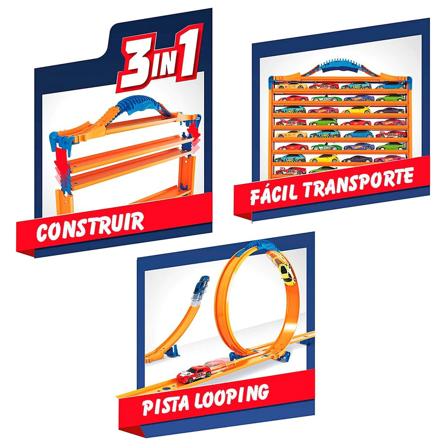 Hot Wheels 3-in-1 Auto Transporter Hülle Produktfoto