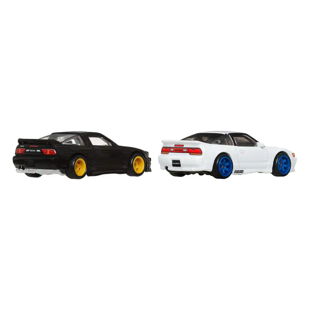 Hot Wheels Premium Car Culture Diecast Fahrzeug 2er-Pack 1/64 '96 Nissan 180SX Type X & Nissan SilEighty Produktfoto