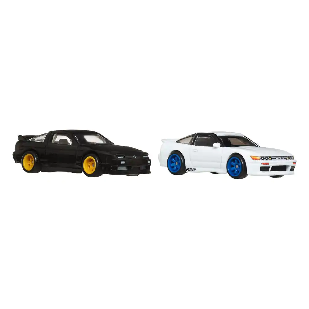 Hot Wheels Premium Car Culture Diecast Fahrzeug 2er-Pack 1/64 '96 Nissan 180SX Type X & Nissan SilEighty Produktfoto