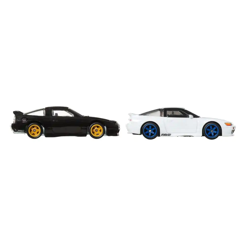 Hot Wheels Premium Car Culture Diecast Fahrzeug 2er-Pack 1/64 '96 Nissan 180SX Type X & Nissan SilEighty Produktfoto