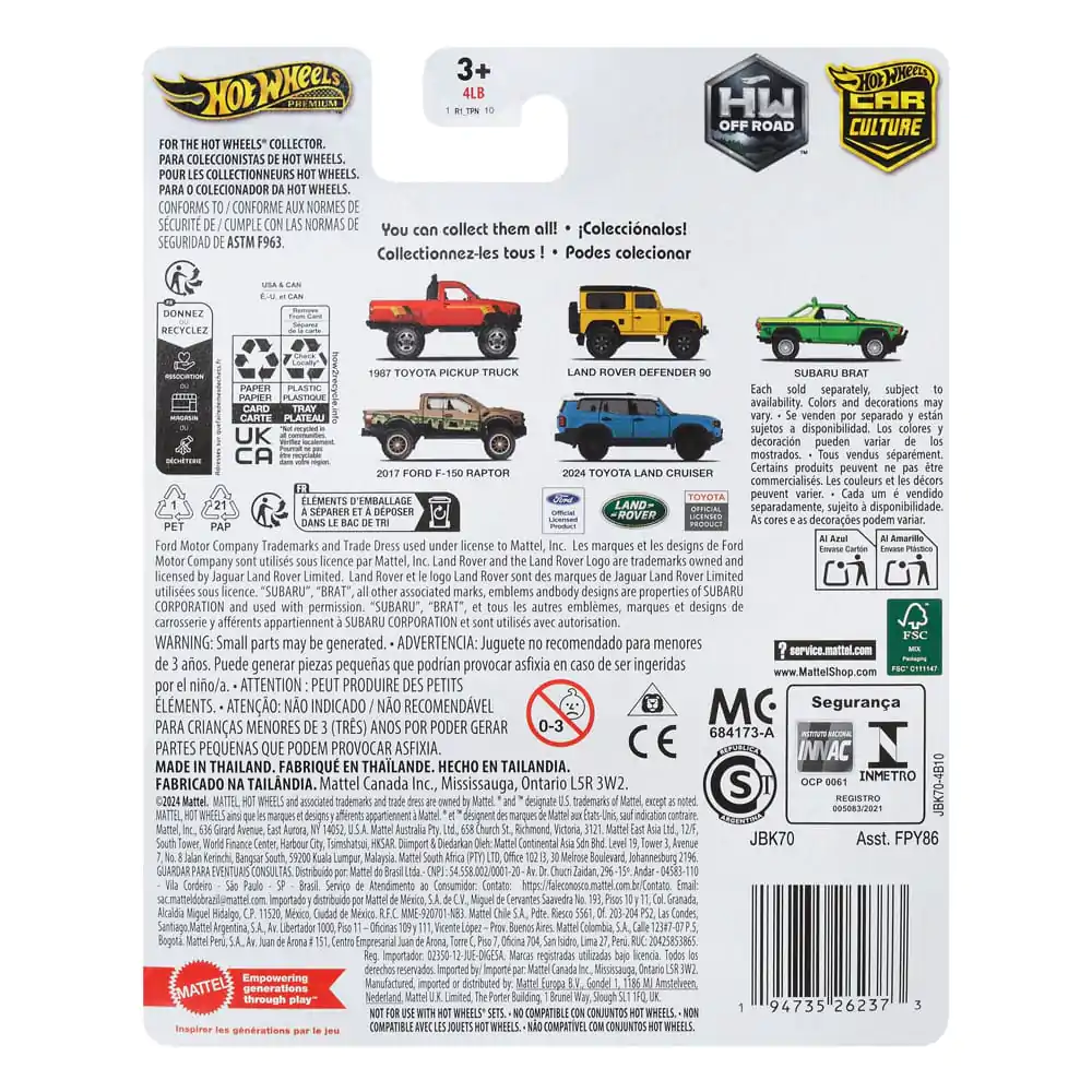 Hot Wheels Premium Car Culture Druckgussfahrzeug 1/64 2017 Ford F-150 Raptor Produktfoto