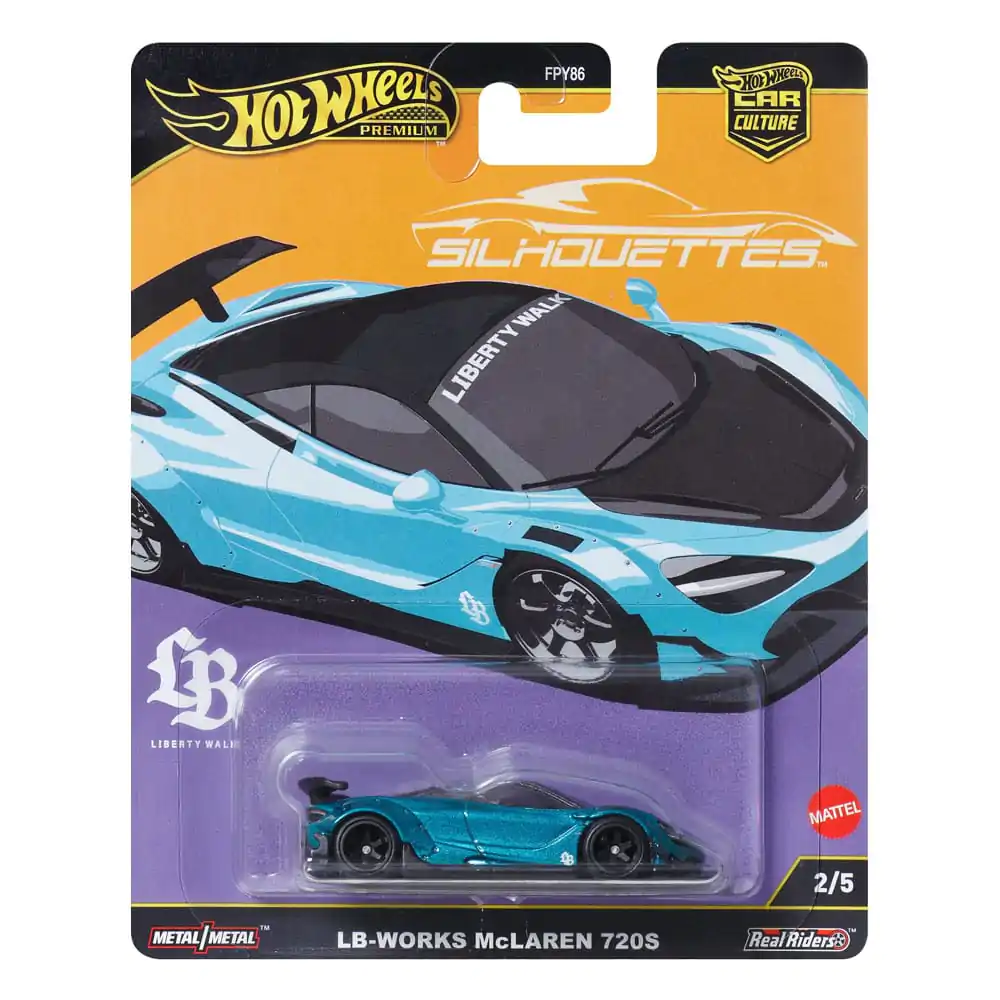 Hot Wheels Premium Car Culture Silhouettes Diecast Fahrzeug 1/64 LB-Works McLaren 720S Produktfoto
