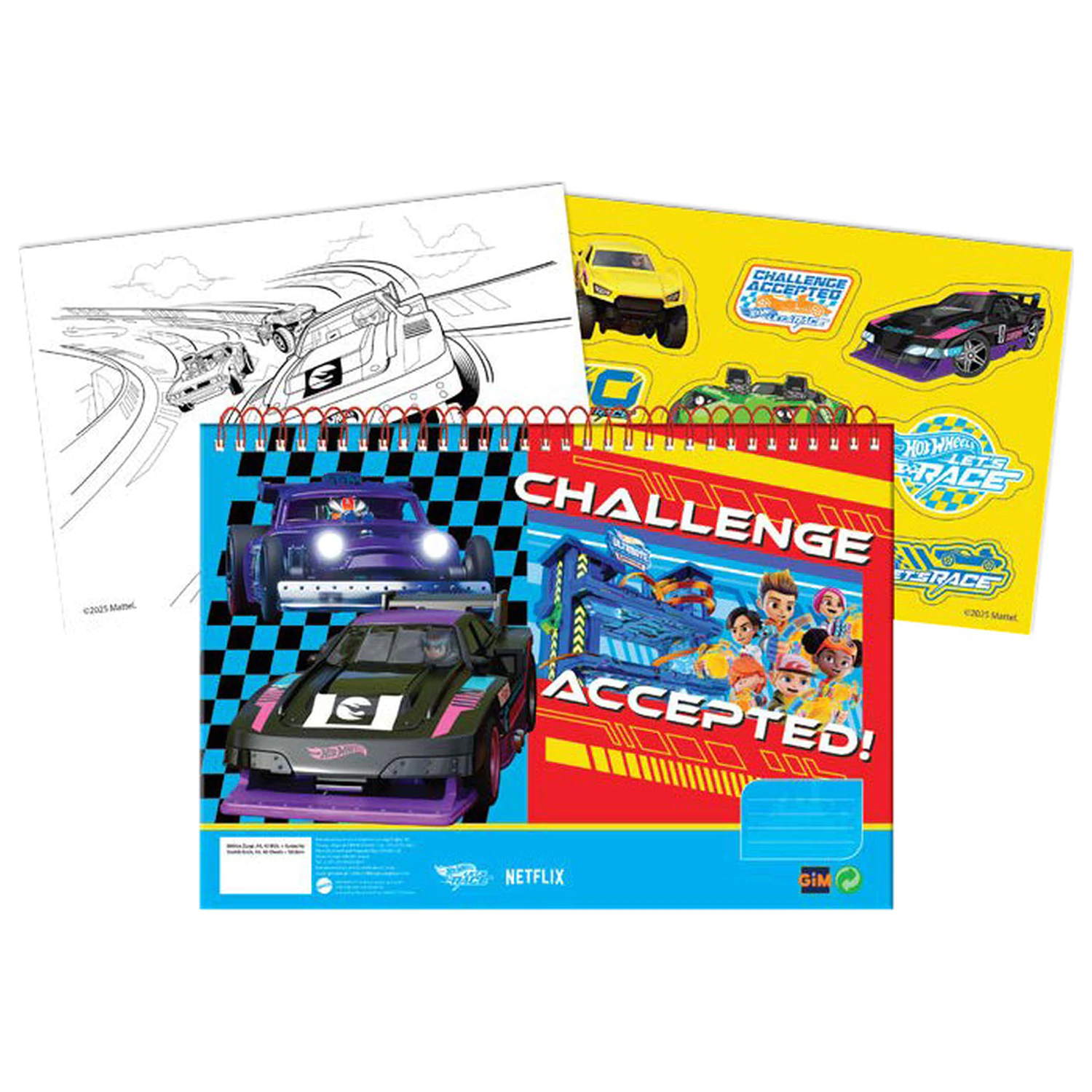 Hot Wheels Challenge A/4 Spiral Skizzenbuch 40 Blätter mit Aufklebern Produktfoto