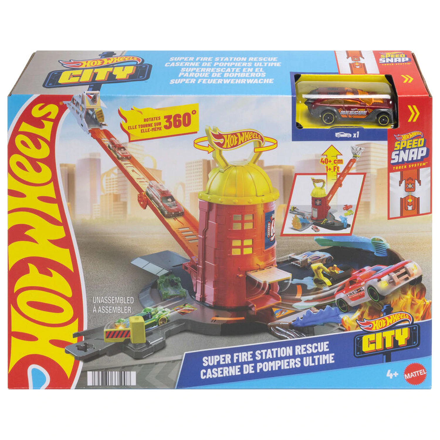 Hot Wheels City Feuerwehr Station Spielset Produktfoto