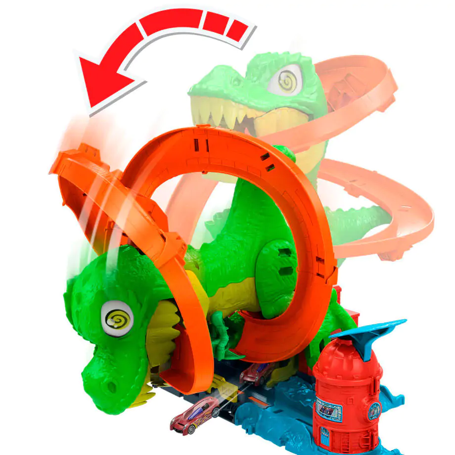 Hot Wheels City T-Rex Blaze Battle Spielset Produktfoto