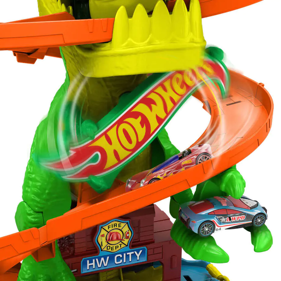 Hot Wheels City T-Rex Blaze Battle Spielset Produktfoto