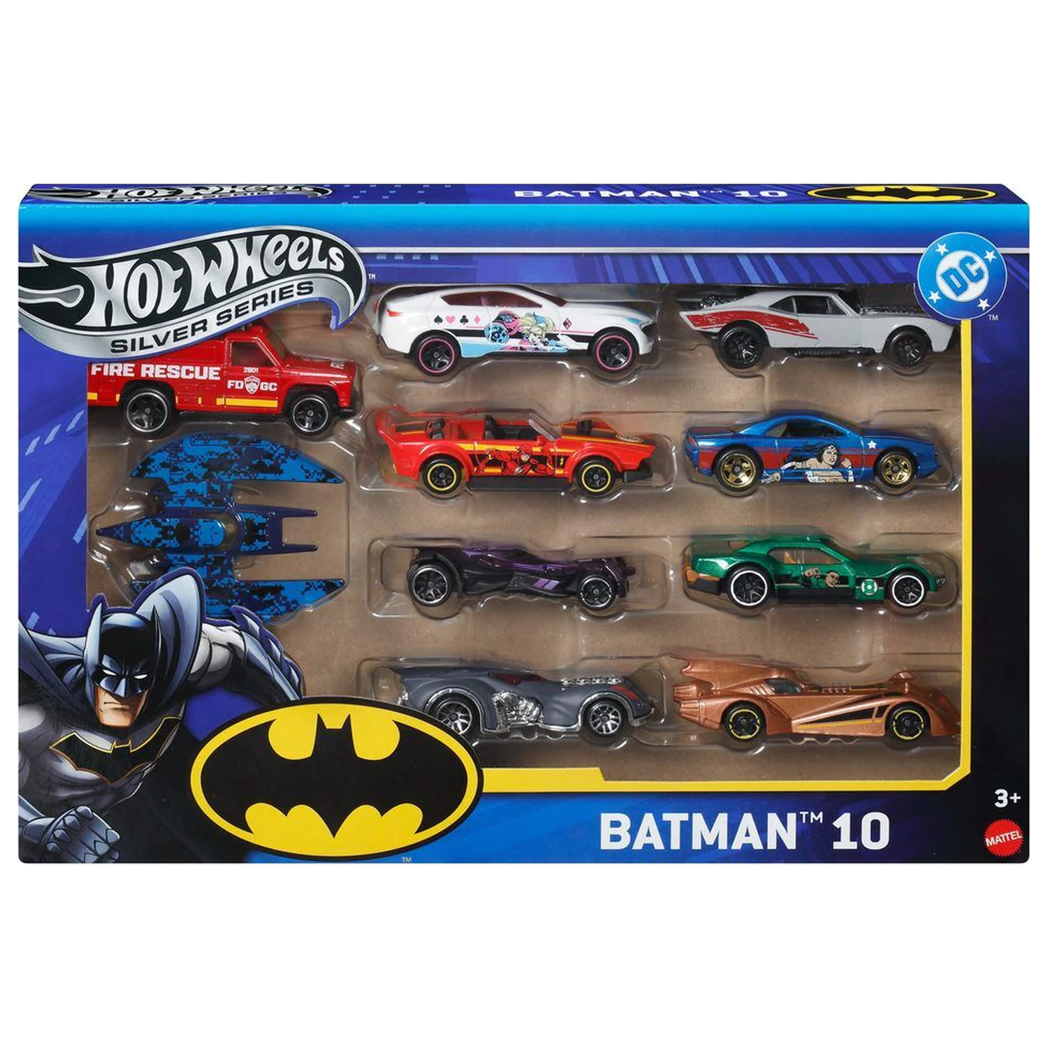 Hot Wheels DC Universe Batman Pack mit 10 Fahrzeugen Produktfoto