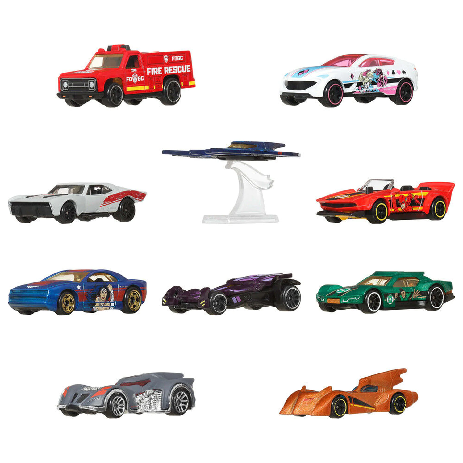 Hot Wheels DC Universe Batman Pack mit 10 Fahrzeugen Produktfoto