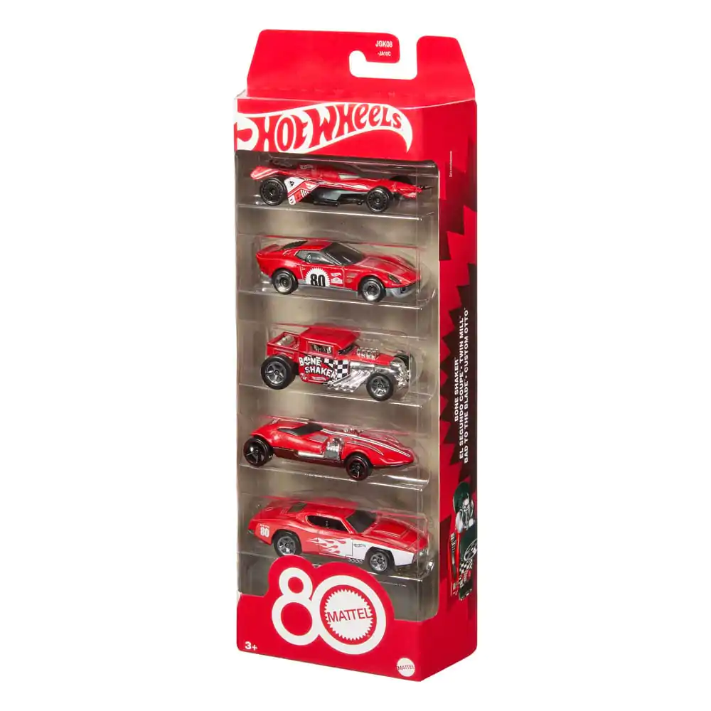 Hot Wheels Diecast Fahrzeug 5er-Pack 1/64 80th Anniversary Produktfoto