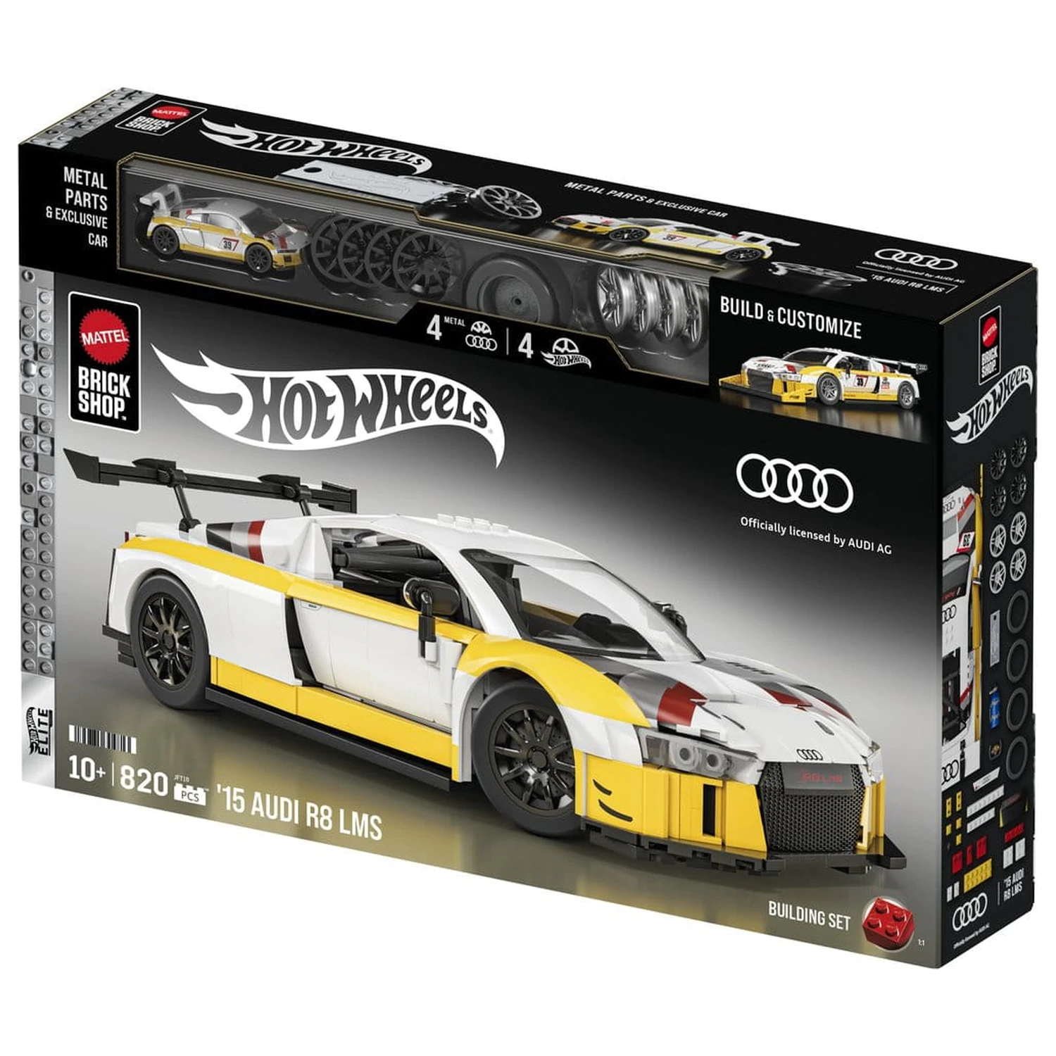 Hot Wheels Elite Mattel Brick Shop Bausatz 1/16 '15 Audi R8 LMS Produktfoto