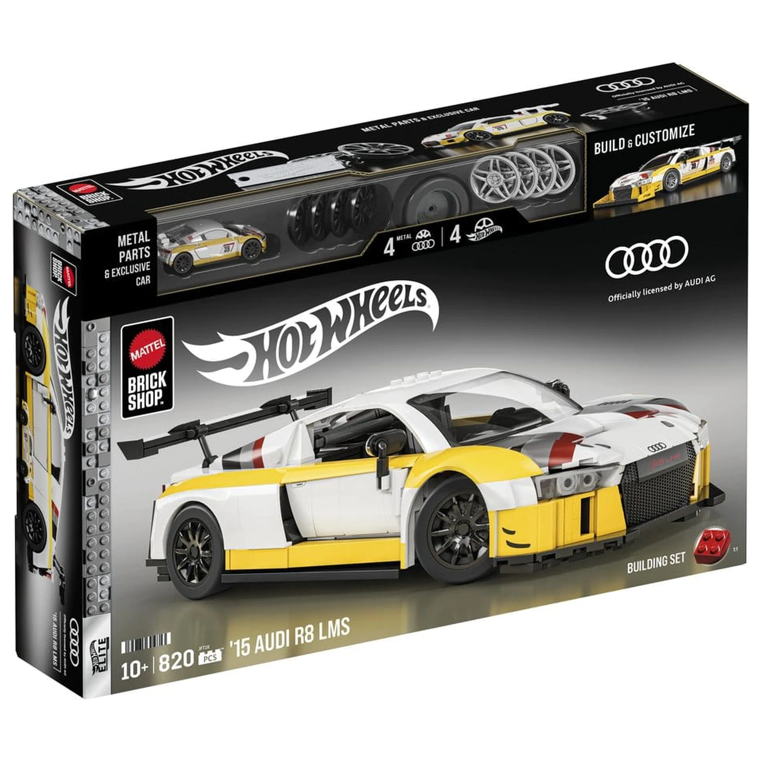 Hot Wheels Elite Mattel Brick Shop Bausatz 1/16 '15 Audi R8 LMS Produktfoto