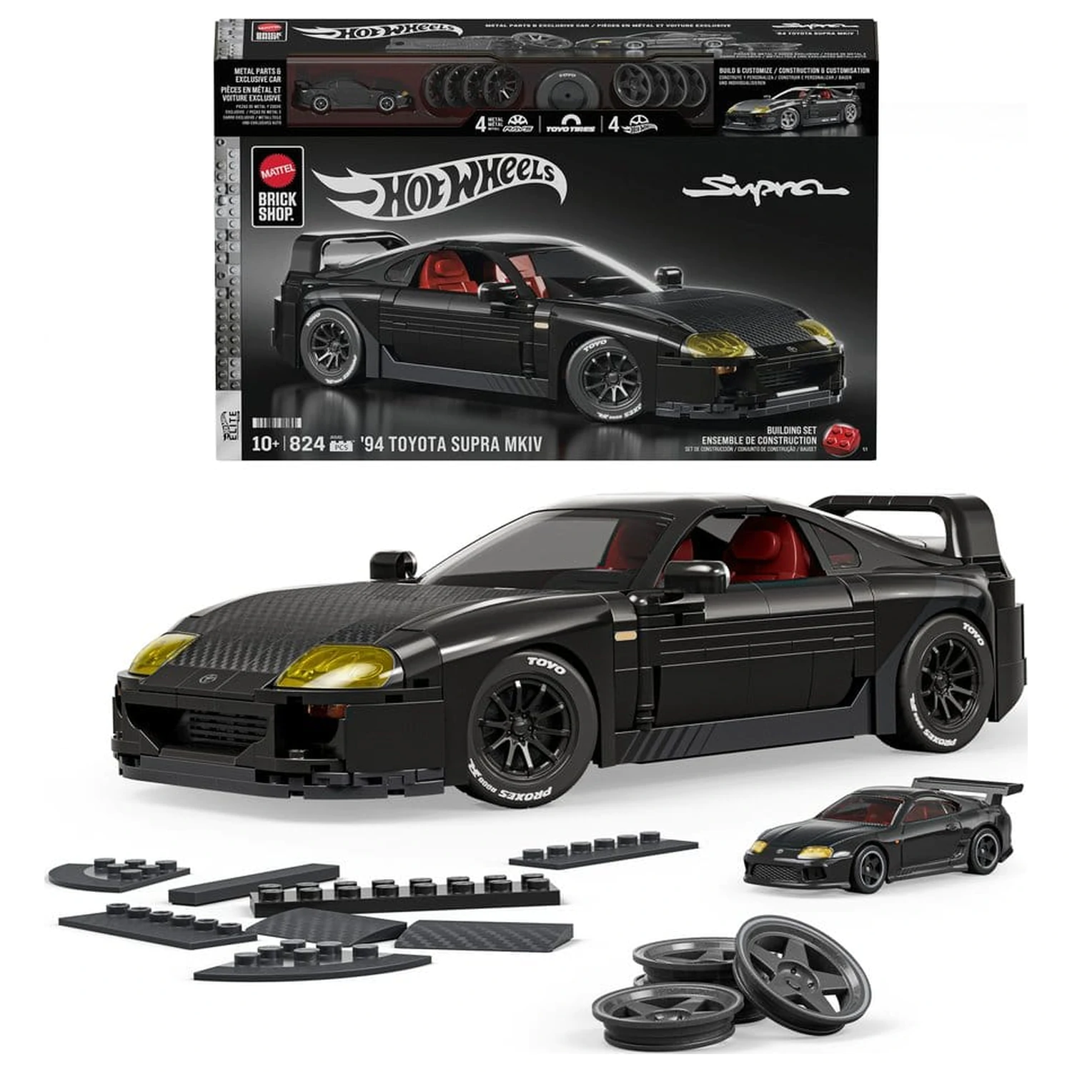 Hot Wheels Elite Mattel Brick Shop Bausatz 1/16 '94 Toyota Supra MKIV Produktfoto