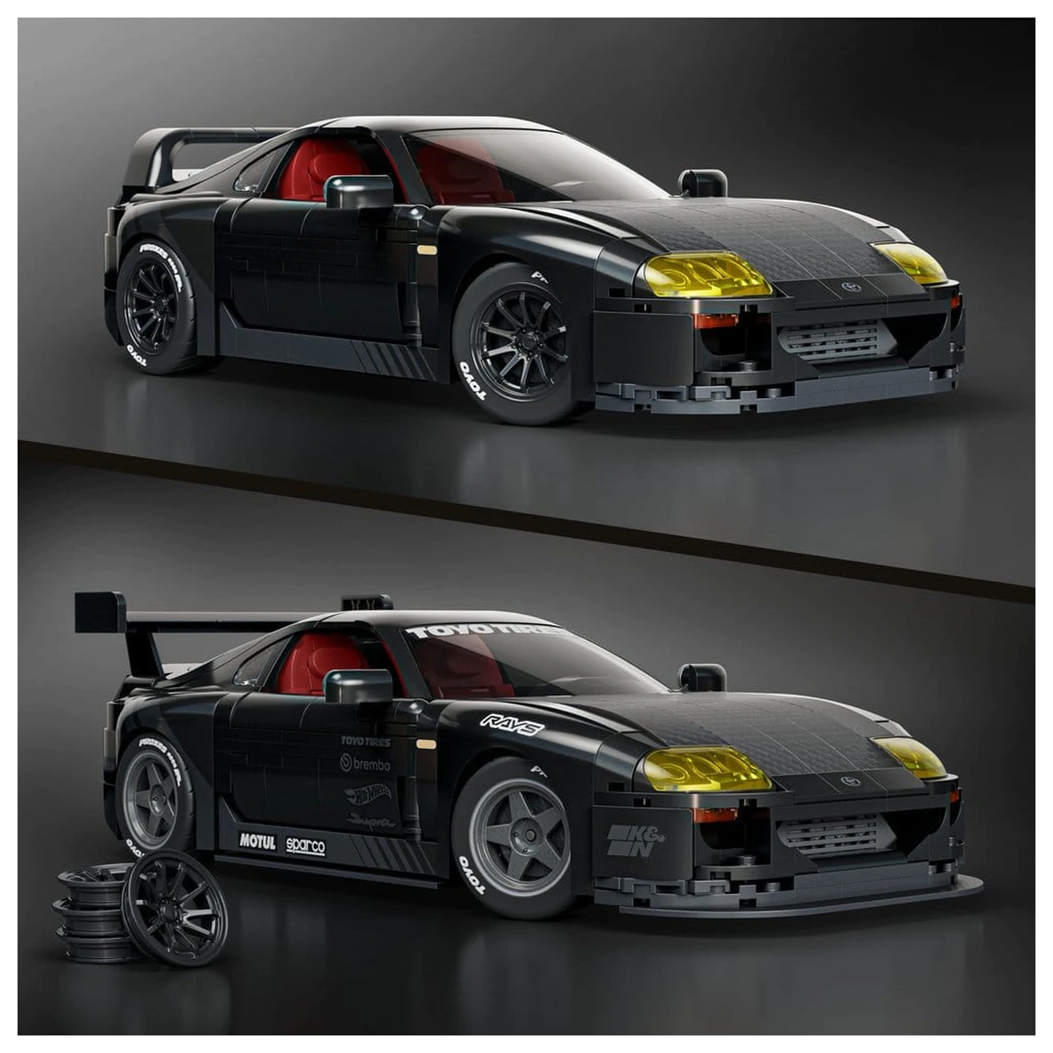 Hot Wheels Elite Mattel Brick Shop Bausatz 1/16 '94 Toyota Supra MKIV Produktfoto