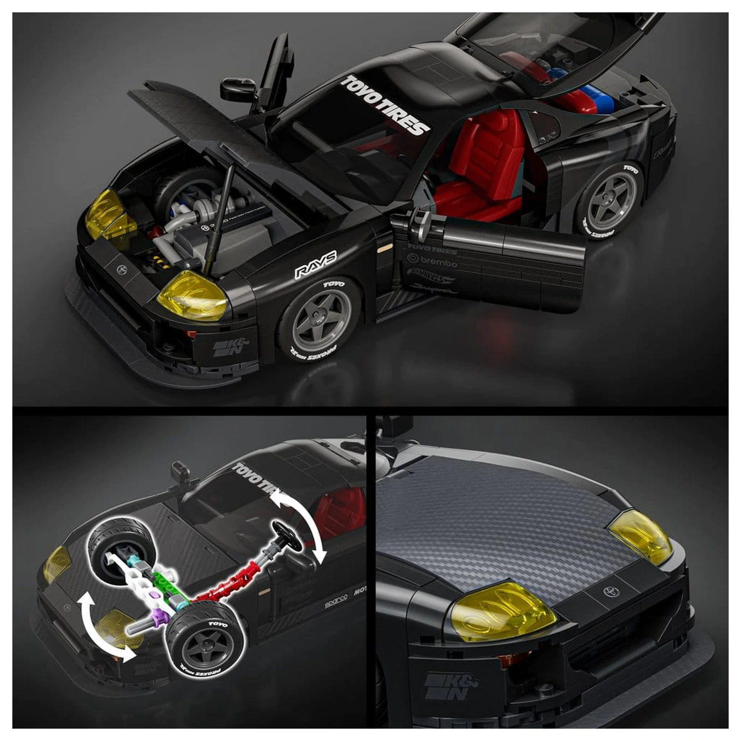 Hot Wheels Elite Mattel Brick Shop Bausatz 1/16 '94 Toyota Supra MKIV Produktfoto
