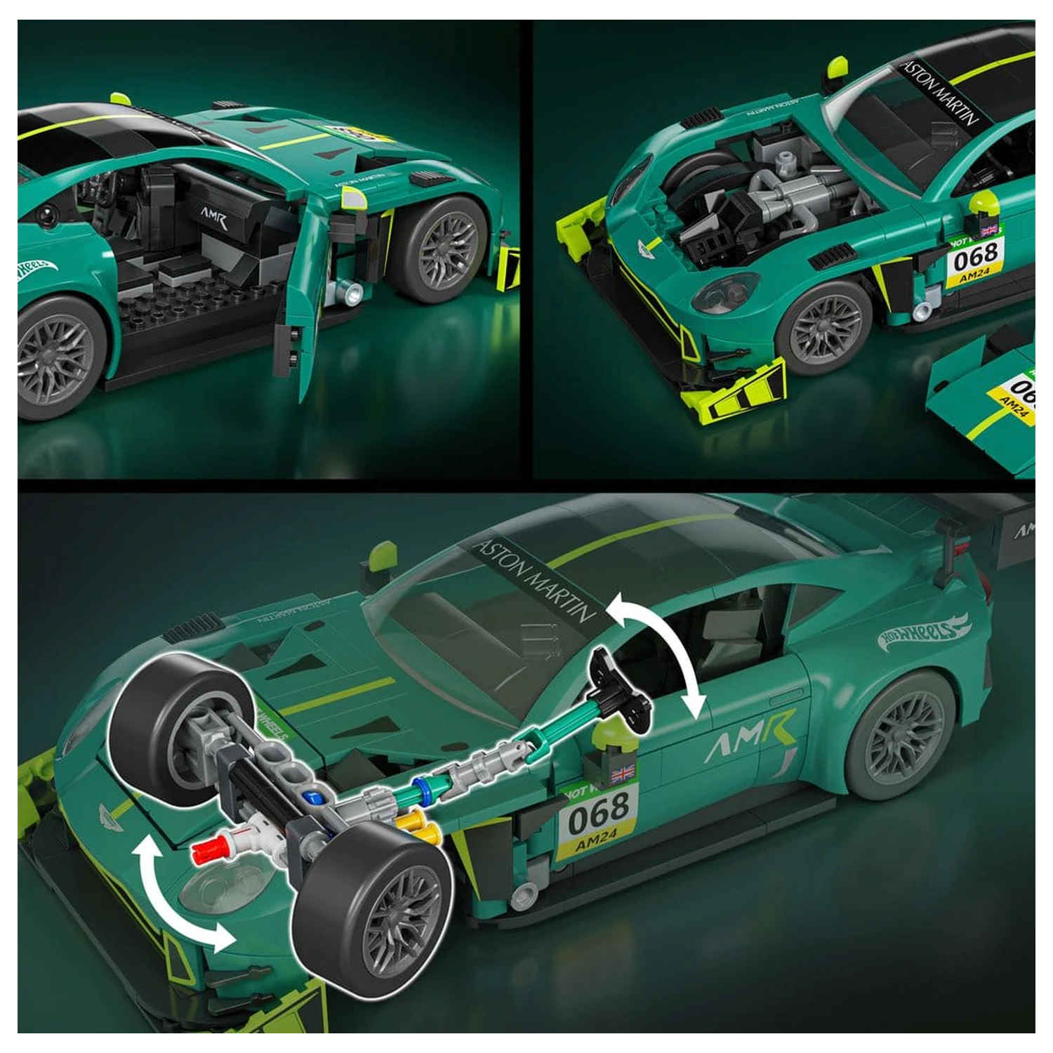Hot Wheels Elite Mattel Brick Shop Bausatz 1/16 '24 Aston Martin Vantage GT3 Produktfoto