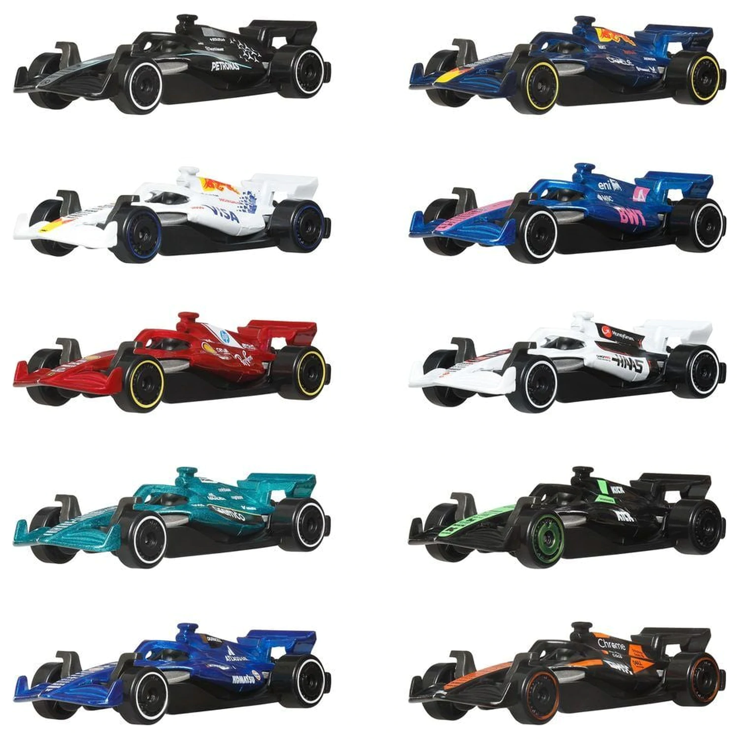 Hot Wheels F1 10er-Pack Autos Produktfoto