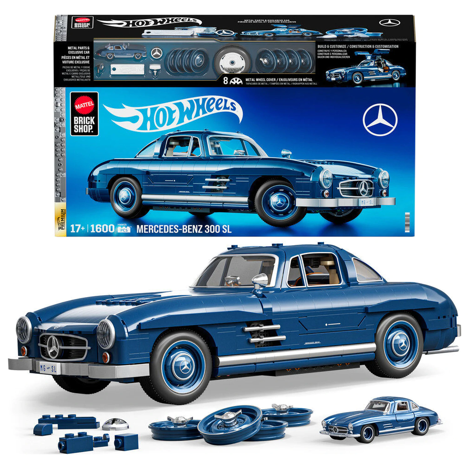 Hot Wheels Mercedes 300SL Premium Bausatz Produktfoto