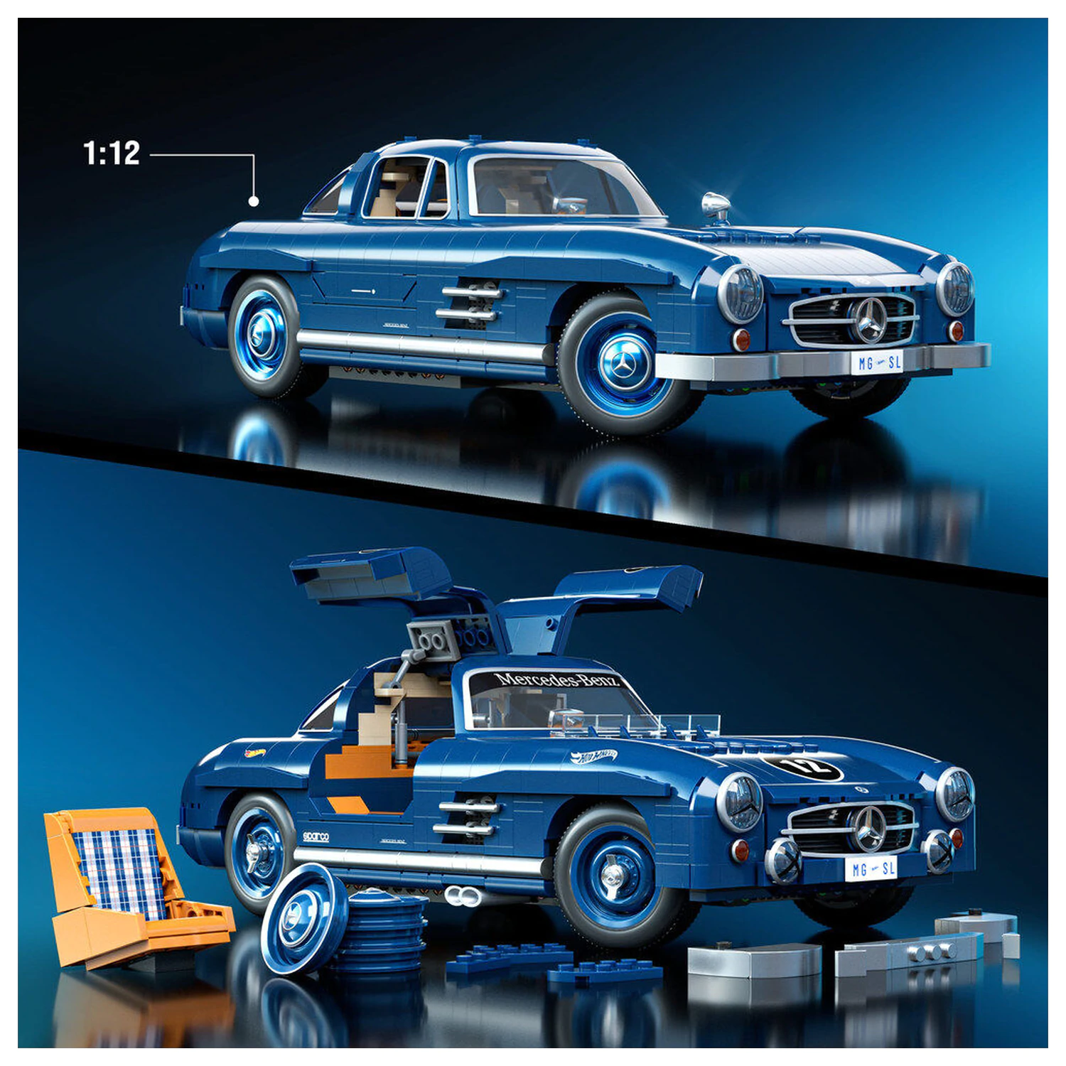 Hot Wheels Mercedes 300SL Premium Bausatz Produktfoto