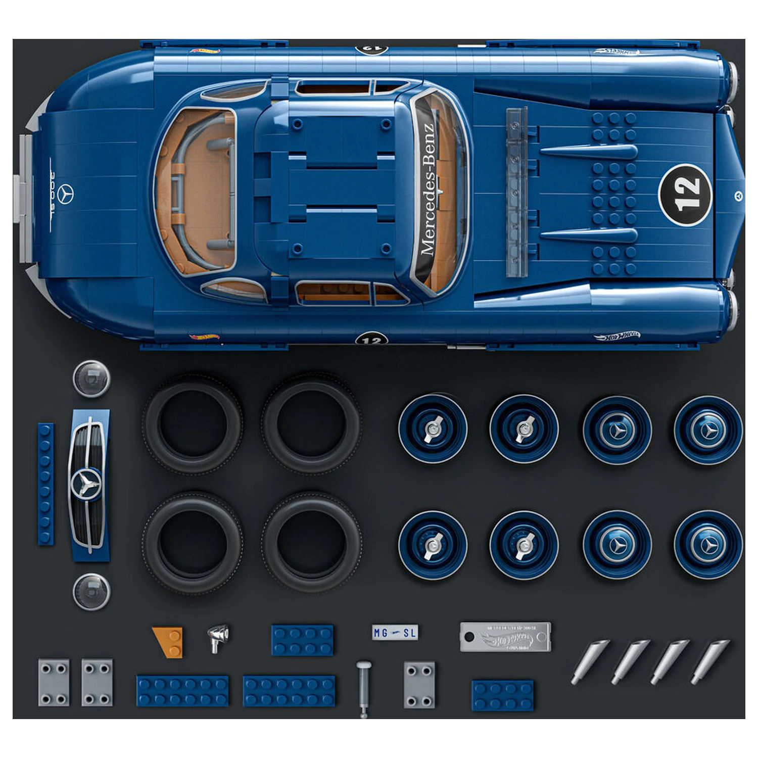 Hot Wheels Mercedes 300SL Premium Bausatz Produktfoto