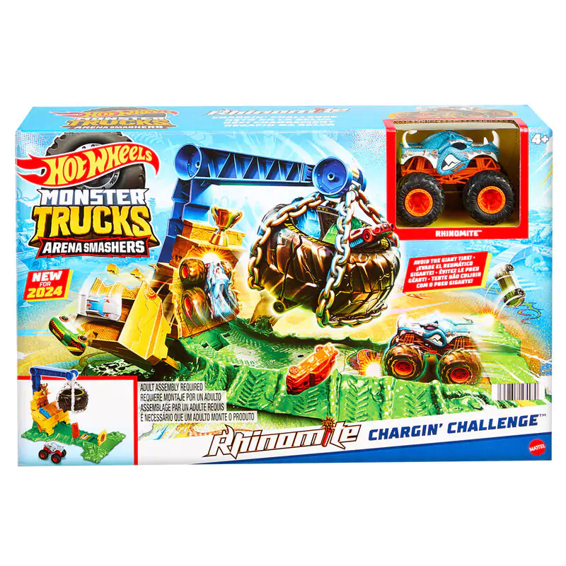 Hot Wheels Monster Trucks Arena Smashers Rhinomite Chargin Challenge termékfotó