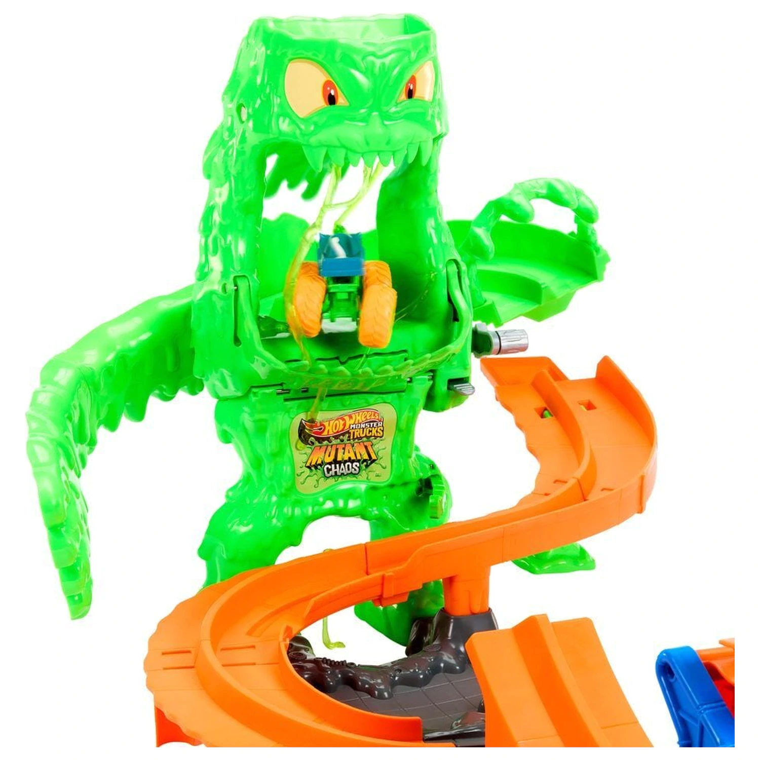 Hot Wheels Monster Trucks Mutant Chaos Monster Takedown Spielset Produktfoto