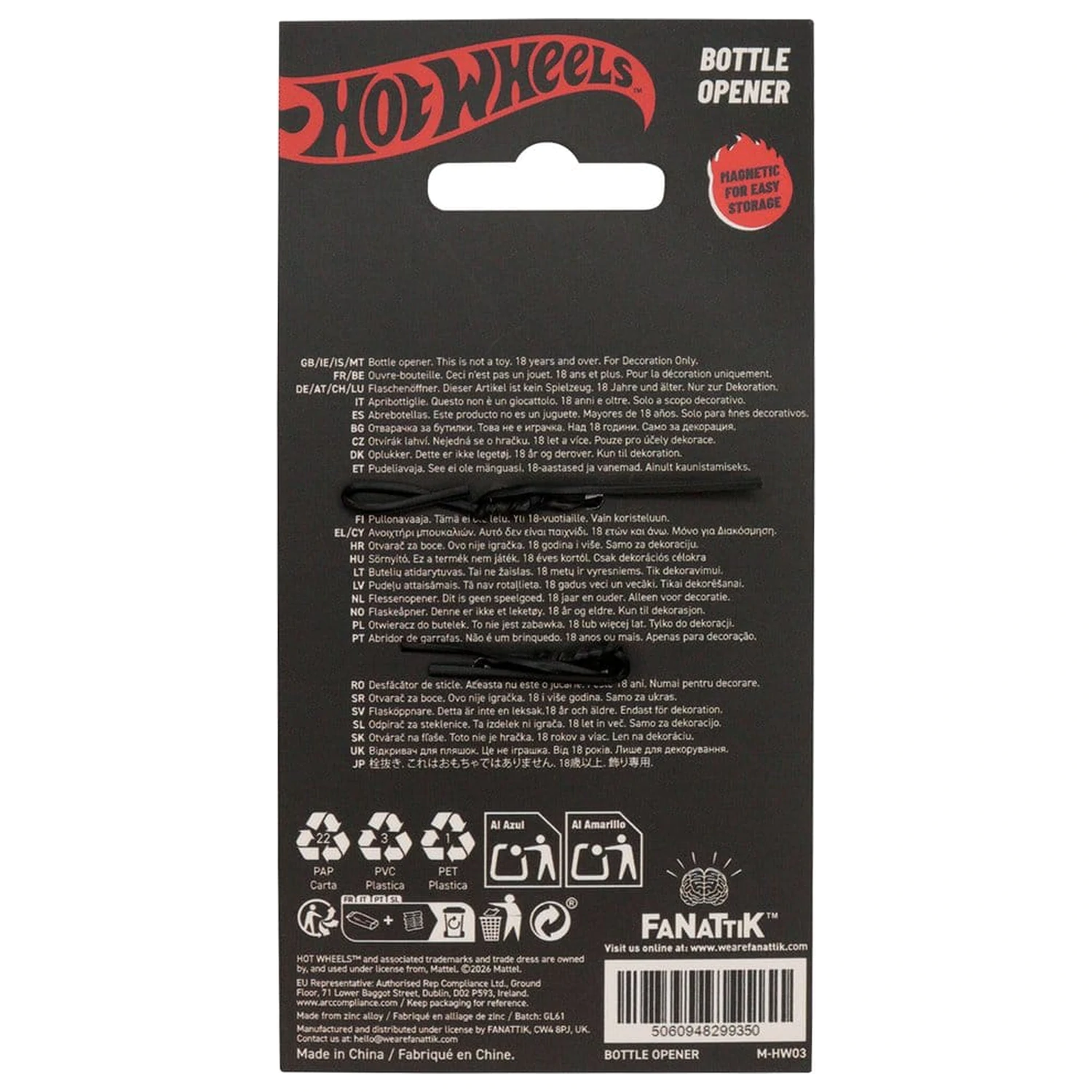 Hot Wheels Flaschenöffner Piston Magnetic Produktfoto