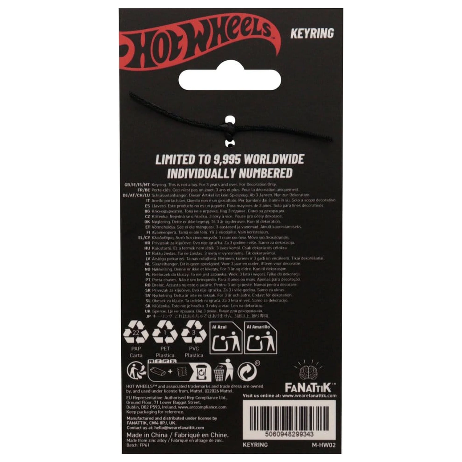 Hot Wheels Schlüsselanhänger Race 'Em Collect 'Em Limited Edition Produktfoto