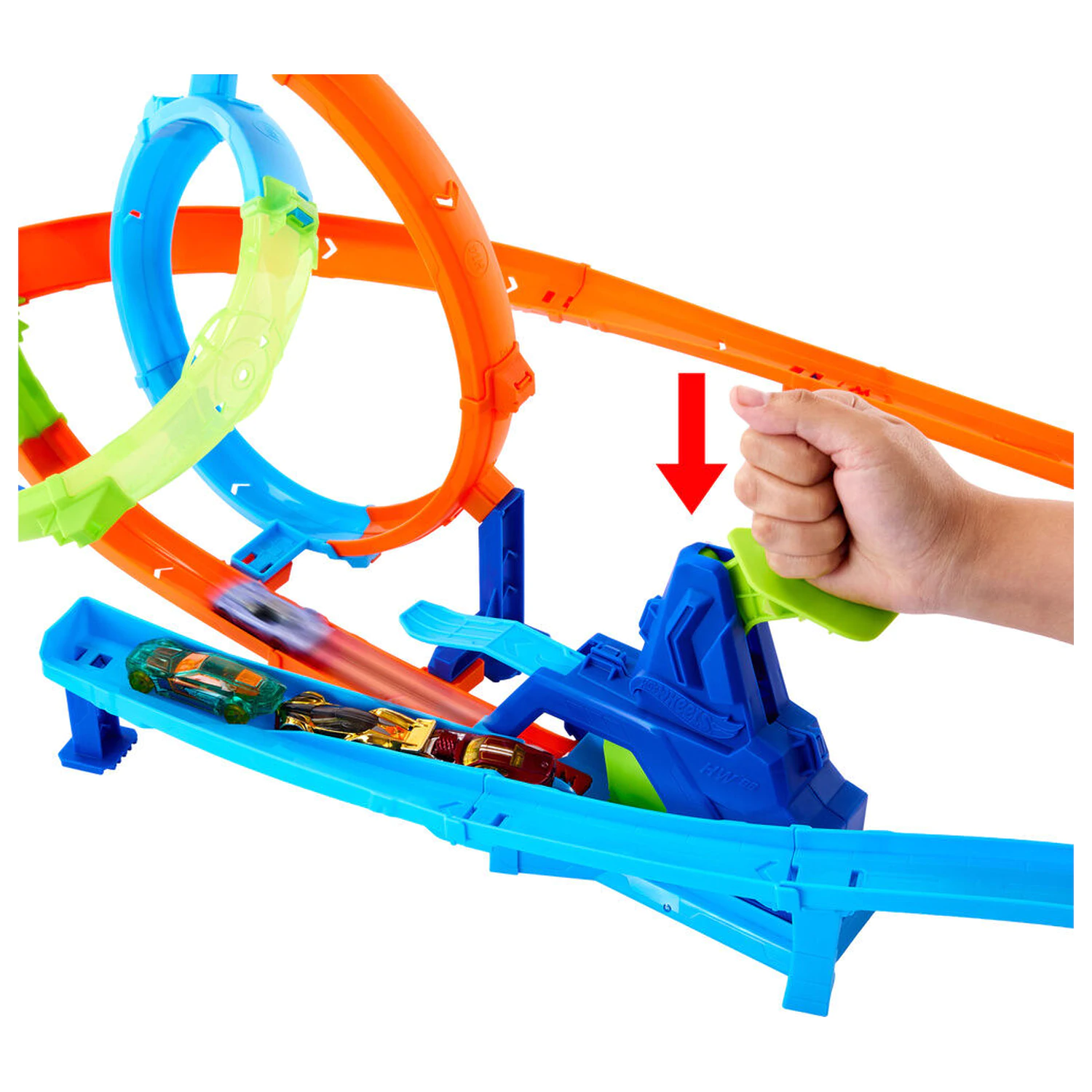 Hot Wheels Rapid Launch Cyclone Spielset Produktfoto