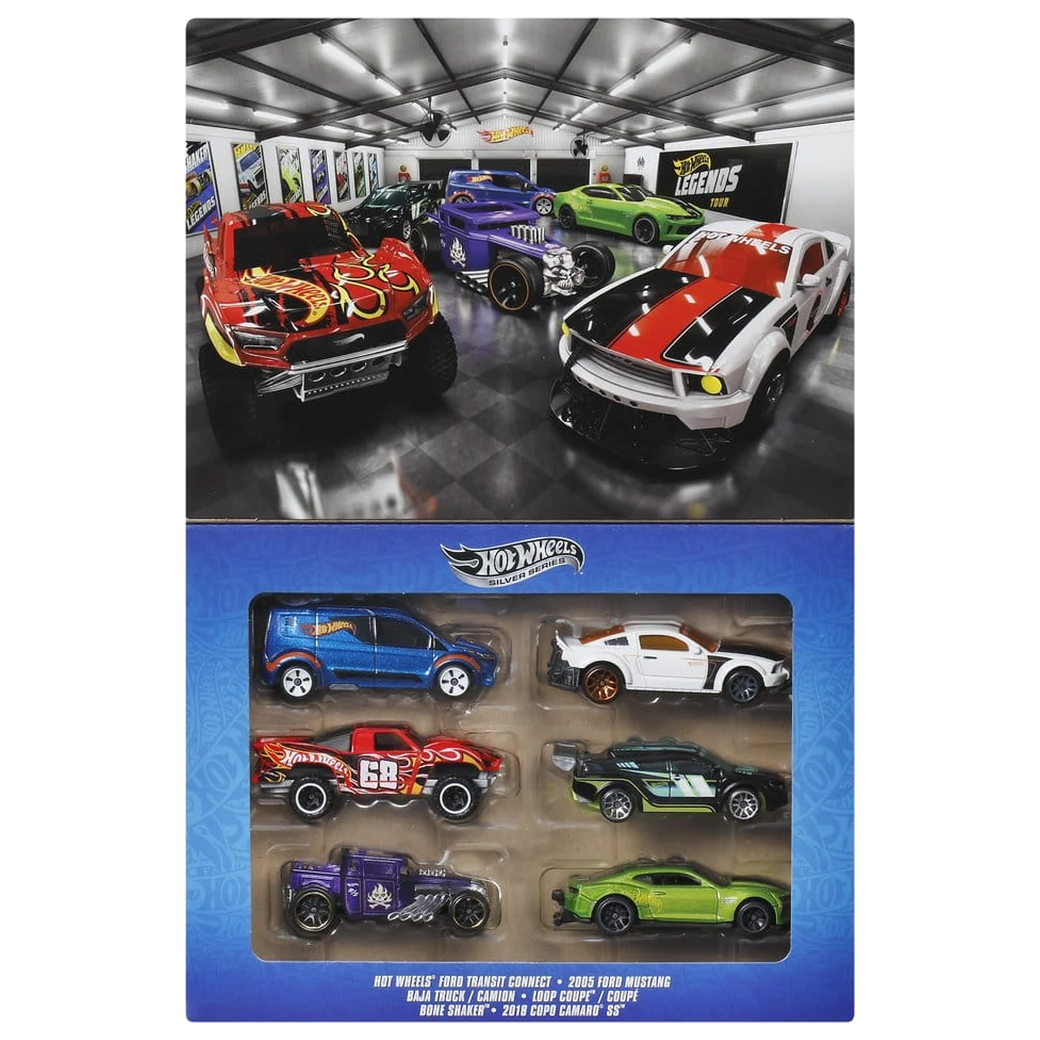 Hot Wheels Silver Series Die-Cast Fahrzeug 6-er Pack 1/64 Legends Produktfoto