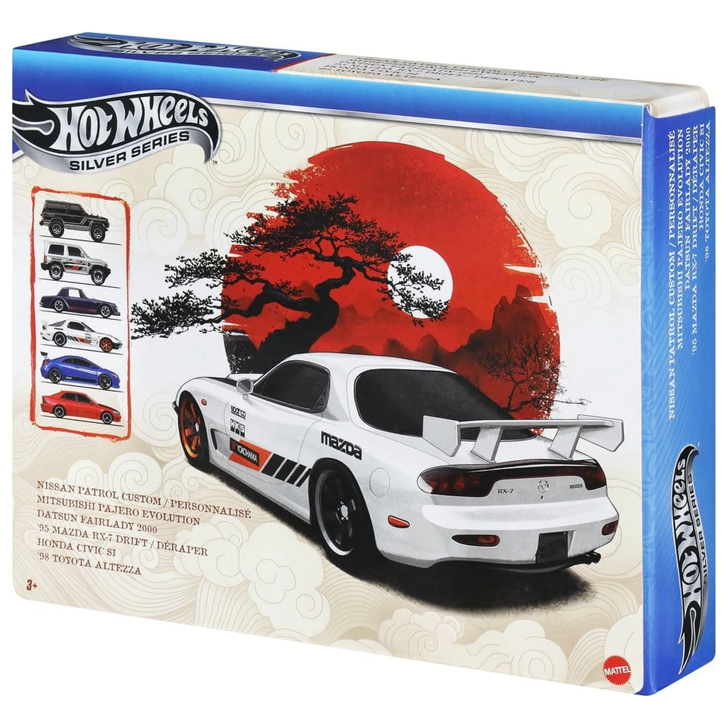 Hot Wheels Silver Series Die-Cast Fahrzeug 6er-Pack 1/64 Streets of Japan Produktfoto
