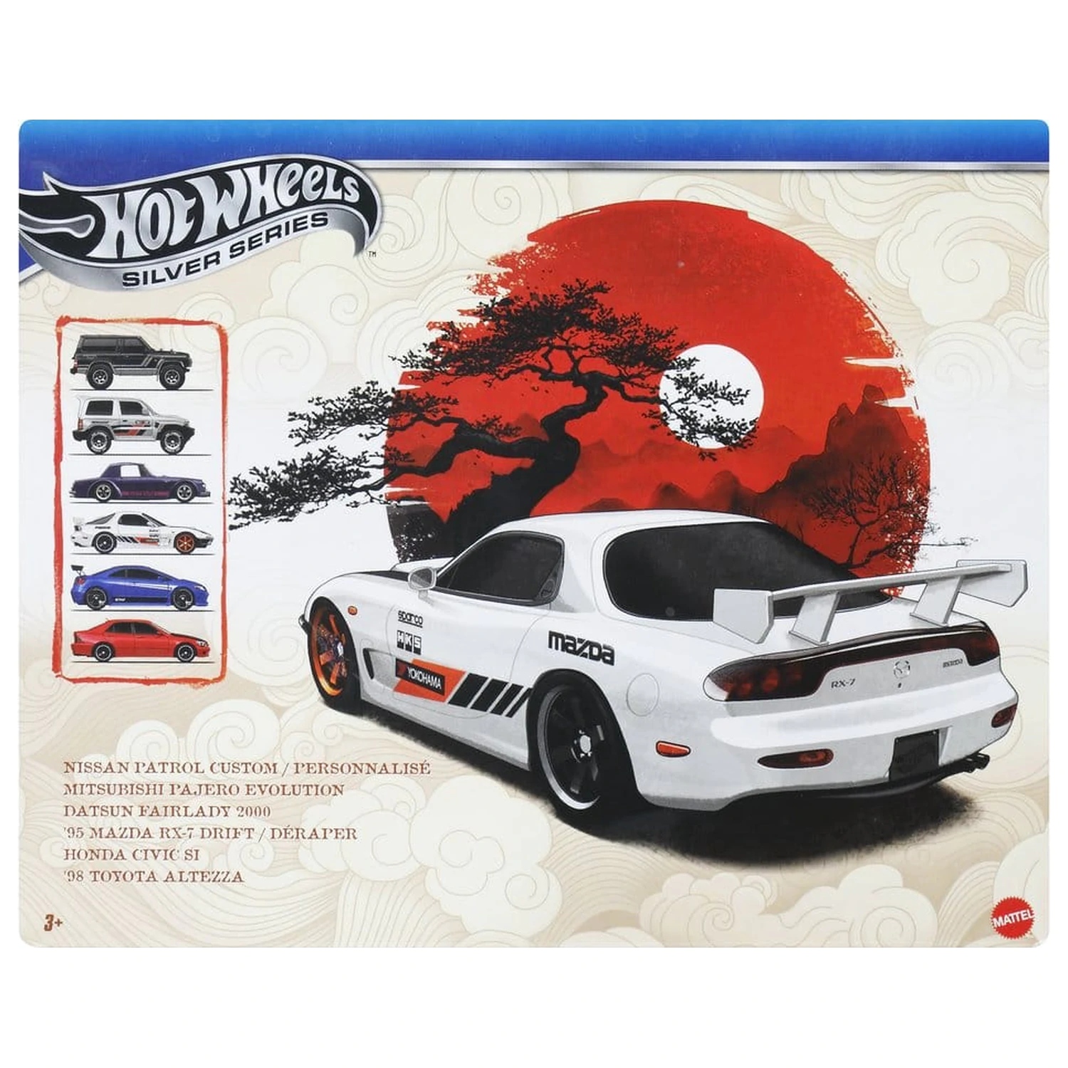 Hot Wheels Silver Series Die-Cast Fahrzeug 6er-Pack 1/64 Streets of Japan Produktfoto