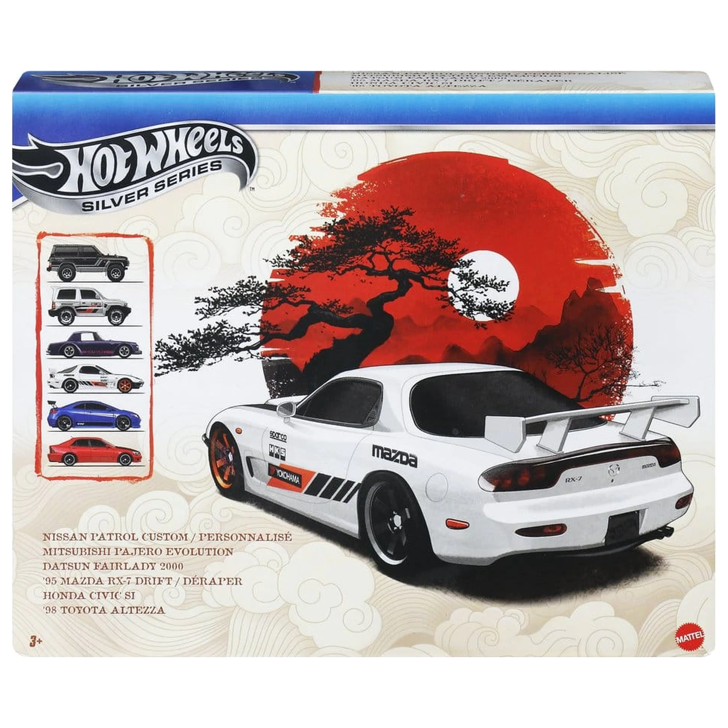 Hot Wheels Silver Series Die-Cast Fahrzeug 6er-Pack 1/64 Streets of Japan Produktfoto