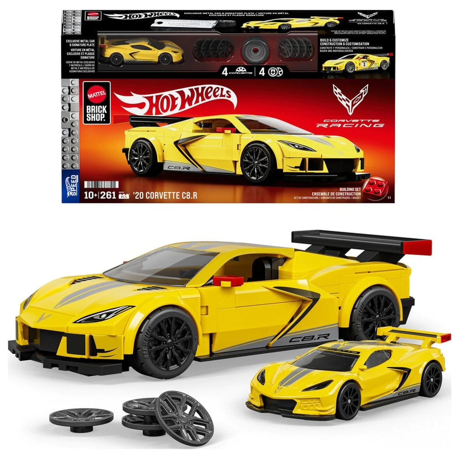 Hot Wheels Speed Mattel Brick Shop Bausatz 1/32 '20 Corvette C8.R Produktfoto