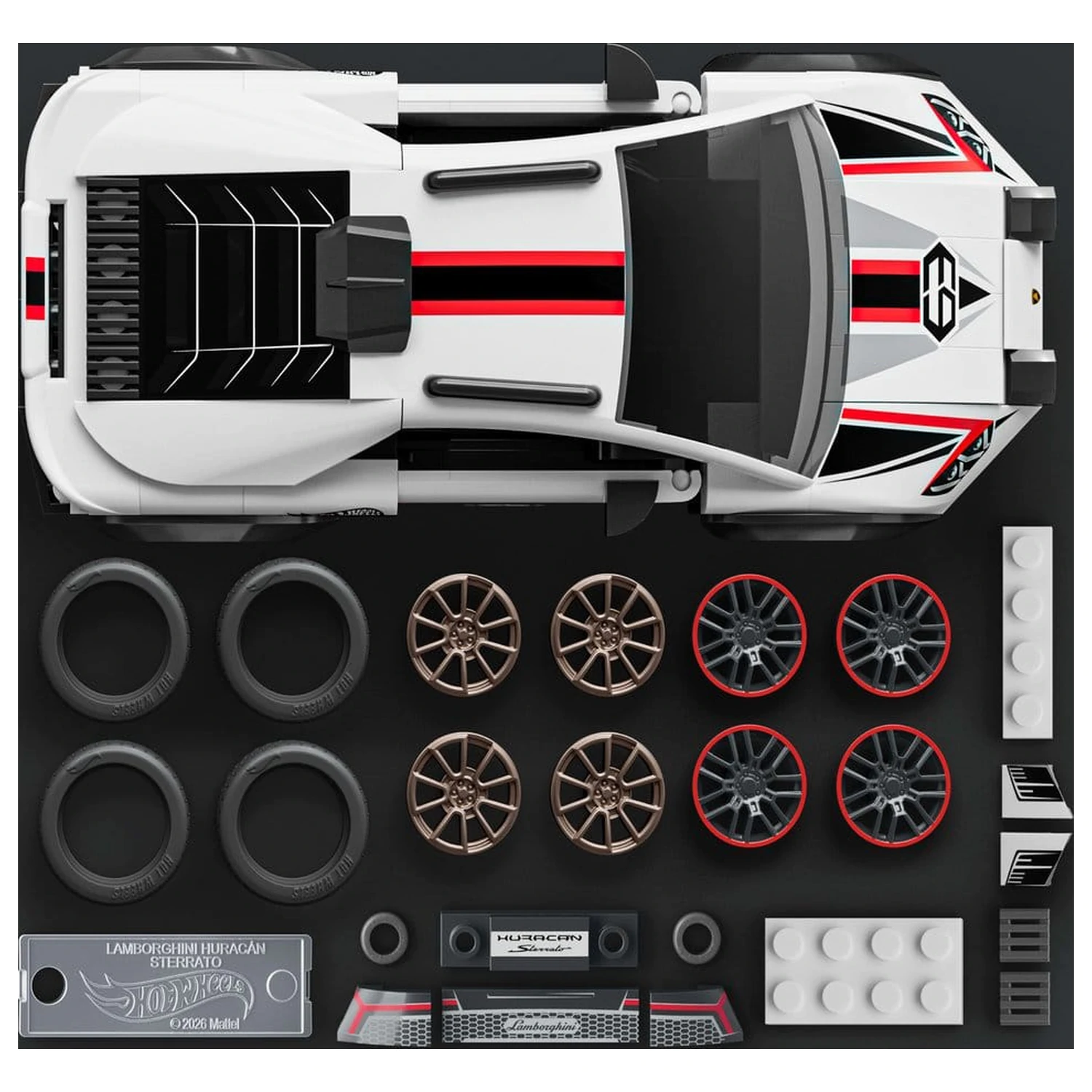 Hot Wheels Speed Mattel Brick Shop Bausatz 1/32 Lamborghini Huracán Sterrato Produktfoto