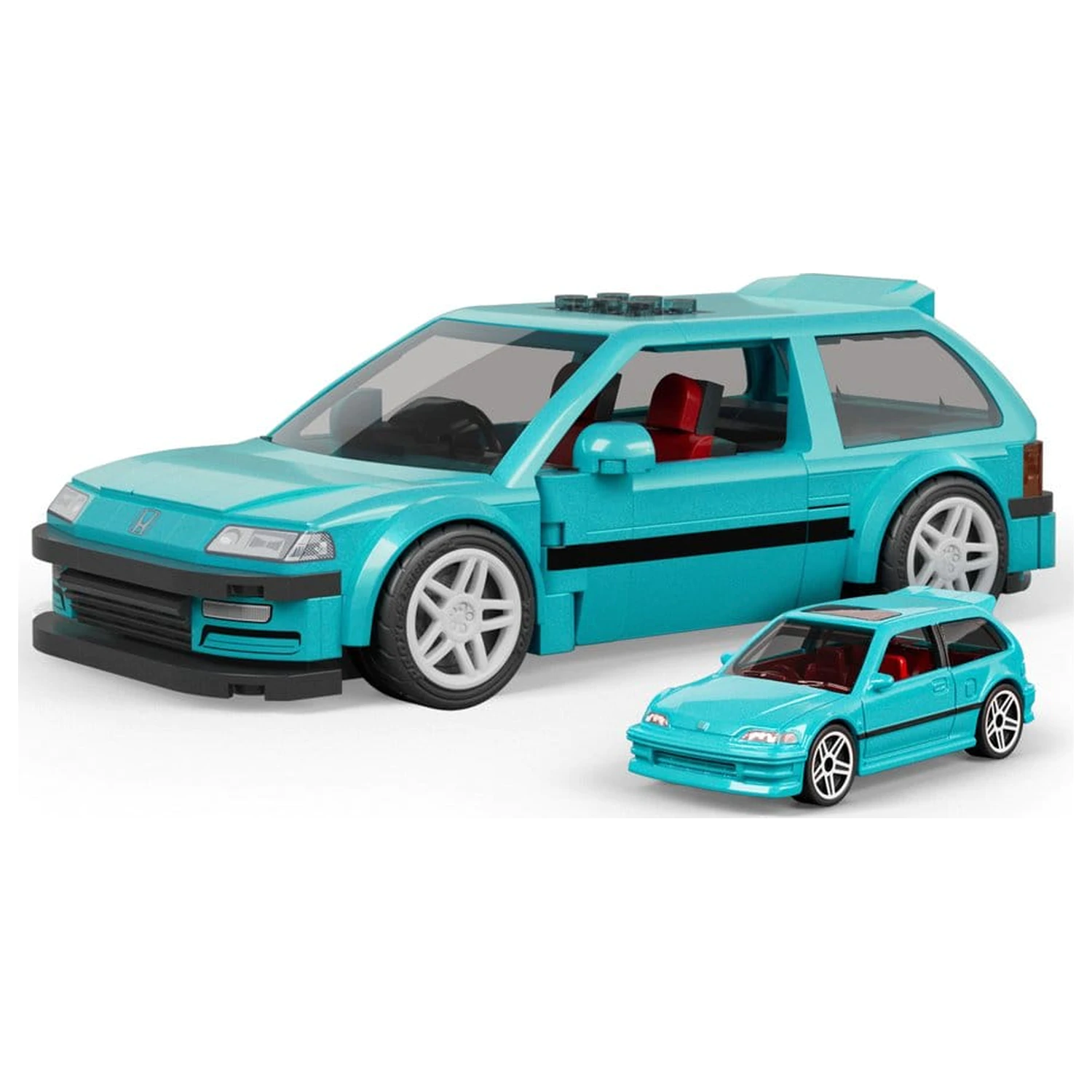 Hot Wheels Speed Series Mattel Brick Shop Bauset 1/32 Custom ’90 Honda Civic EF Produktfoto