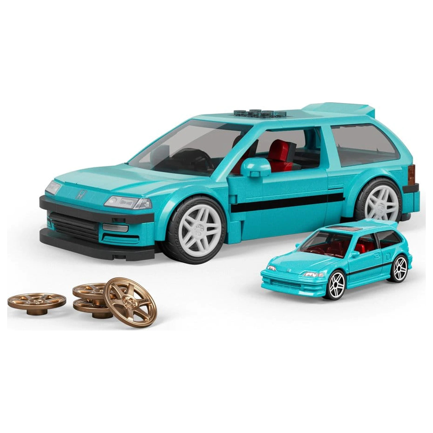 Hot Wheels Speed Series Mattel Brick Shop Bauset 1/32 Custom ’90 Honda Civic EF Produktfoto