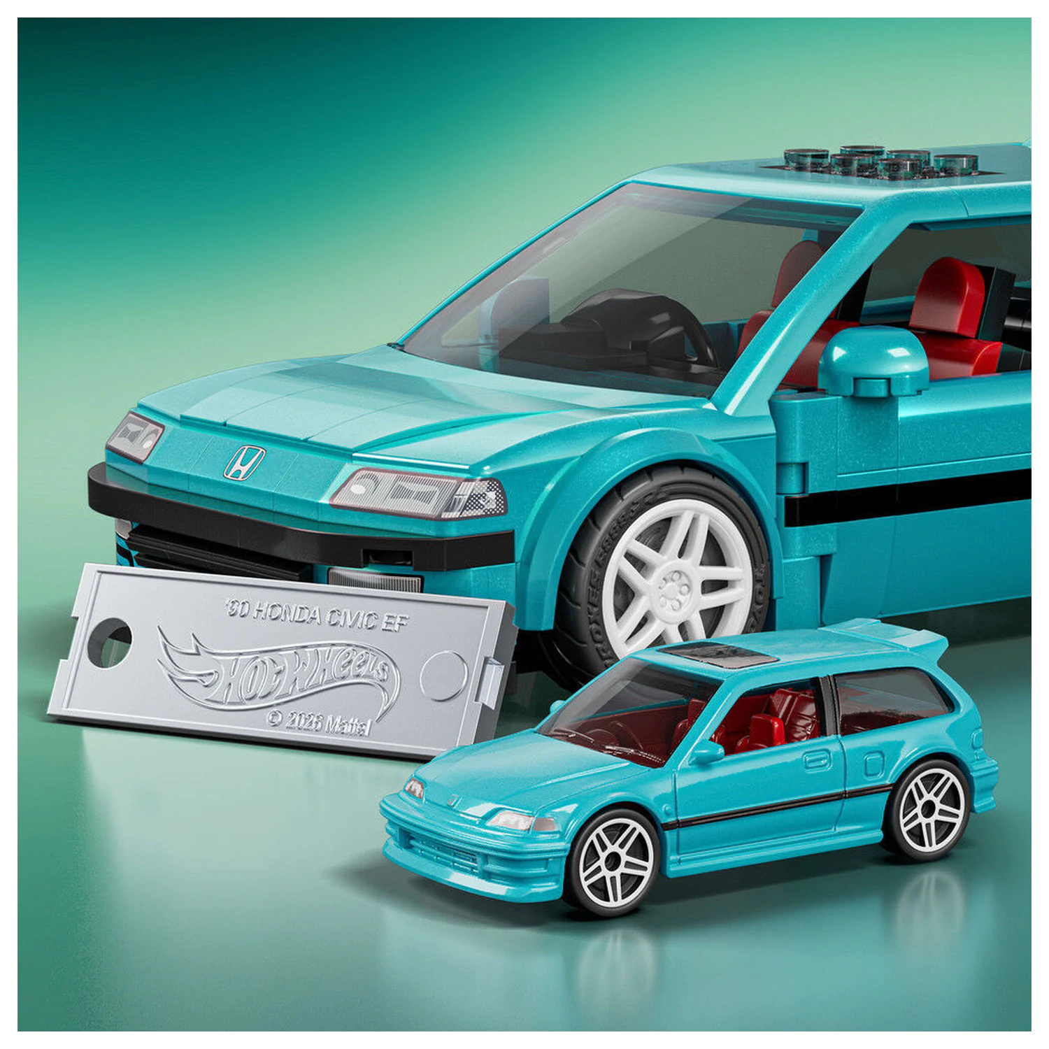 Hot Wheels Speed Series Mattel Brick Shop Bauset 1/32 Custom ’90 Honda Civic EF Produktfoto