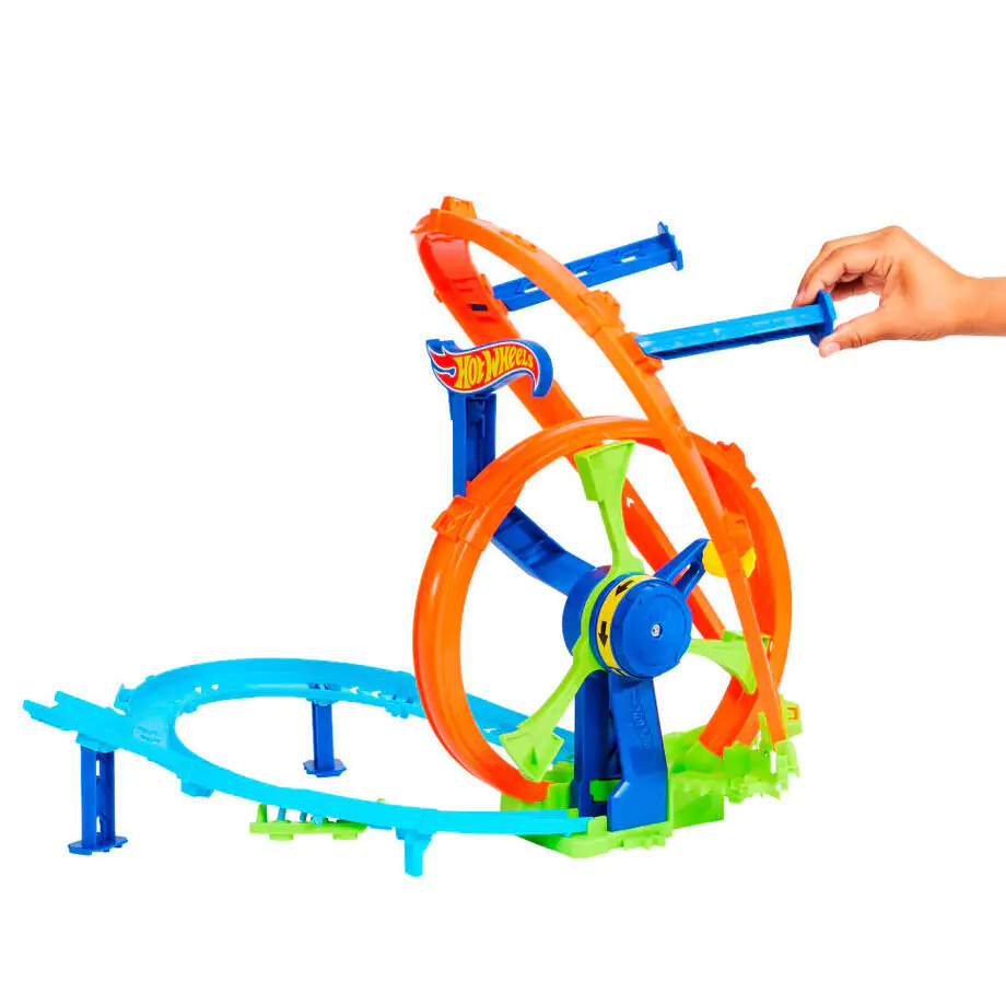 Hot Wheels Stunt Tracks Rapid Launch & Loop Spielset Produktfoto