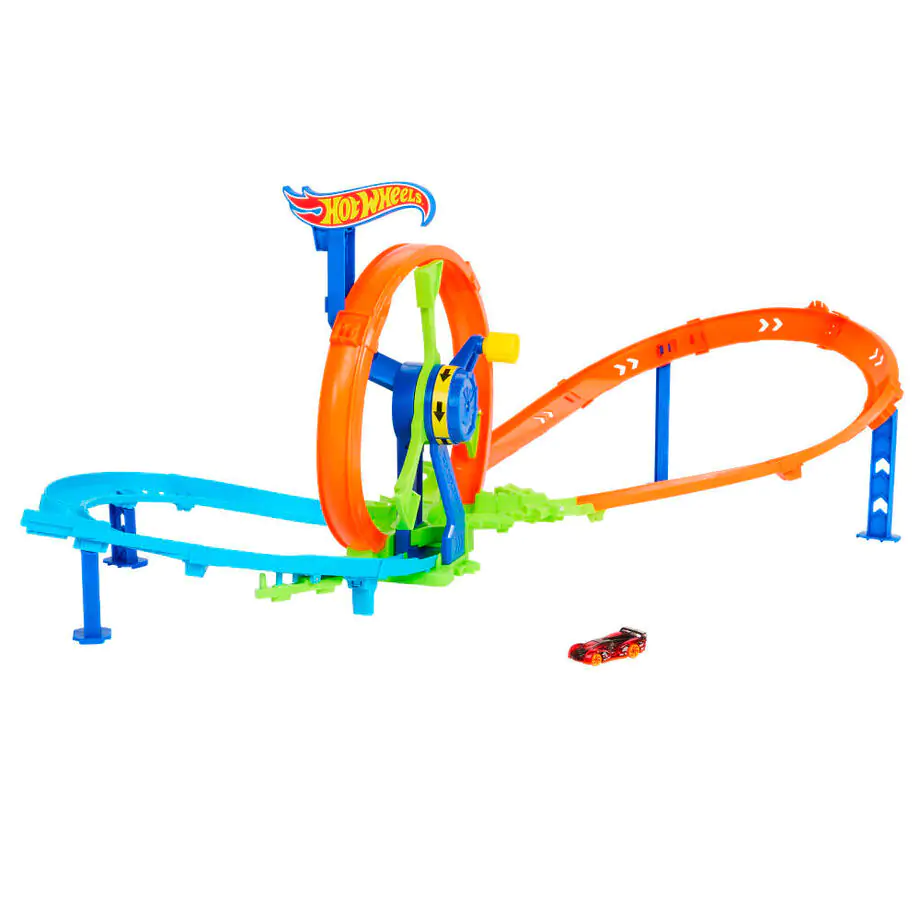 Hot Wheels Stunt Tracks Rapid Launch & Loop Spielset Produktfoto