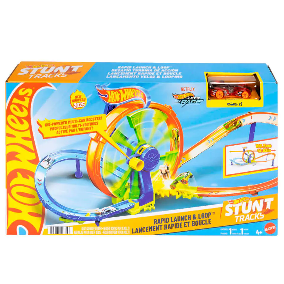 Hot Wheels Stunt Tracks Rapid Launch & Loop Spielset Produktfoto