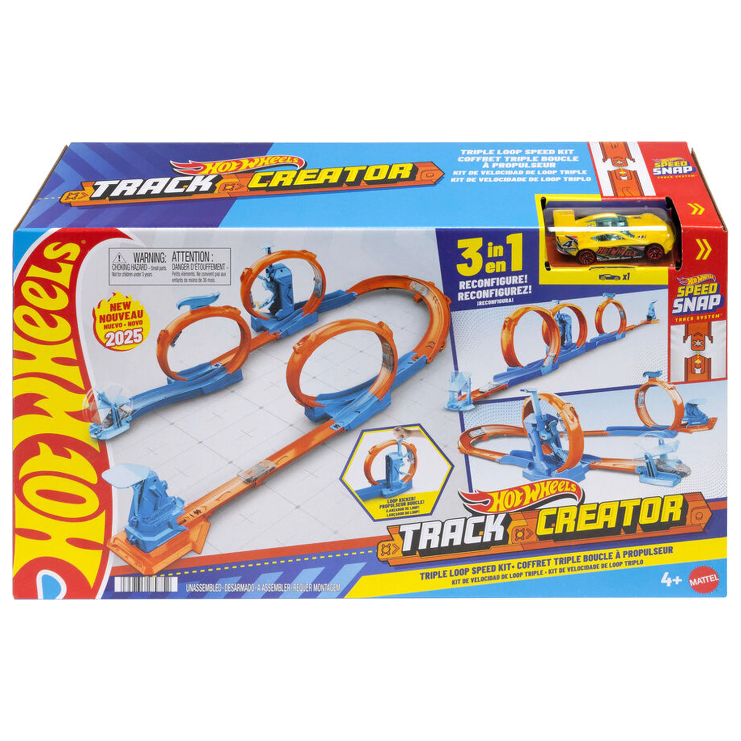 Hot Wheels Triple Loop Geschwindigkeits-Kit Produktfoto