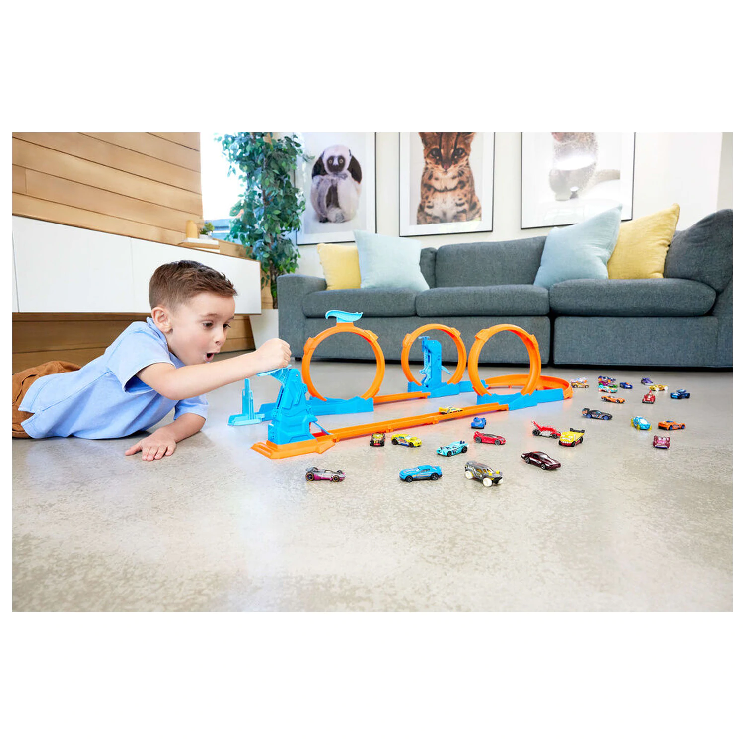 Hot Wheels Triple Loop Geschwindigkeits-Kit Produktfoto