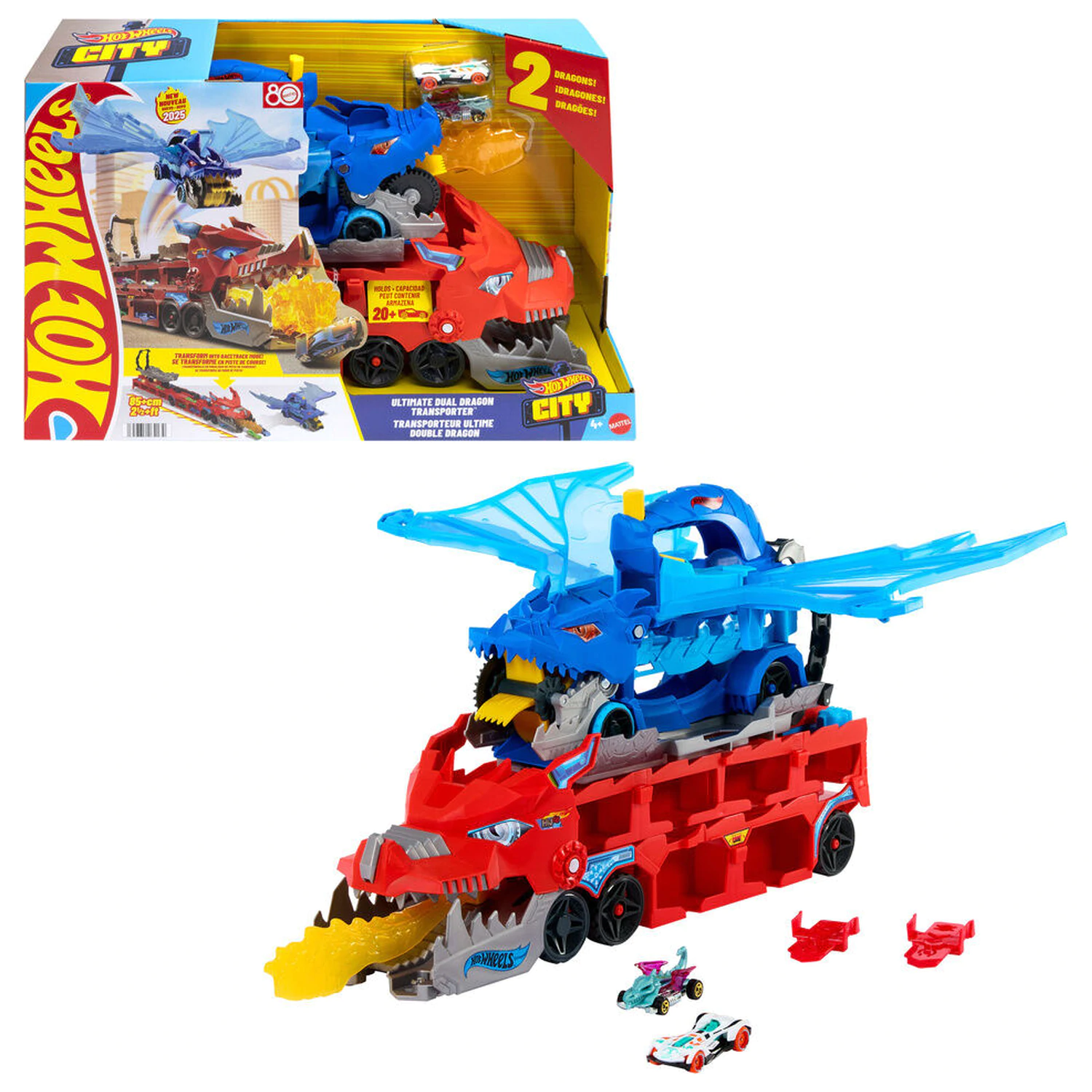 Hot Wheels Ultimate Dual Drachen Transporter Produktfoto