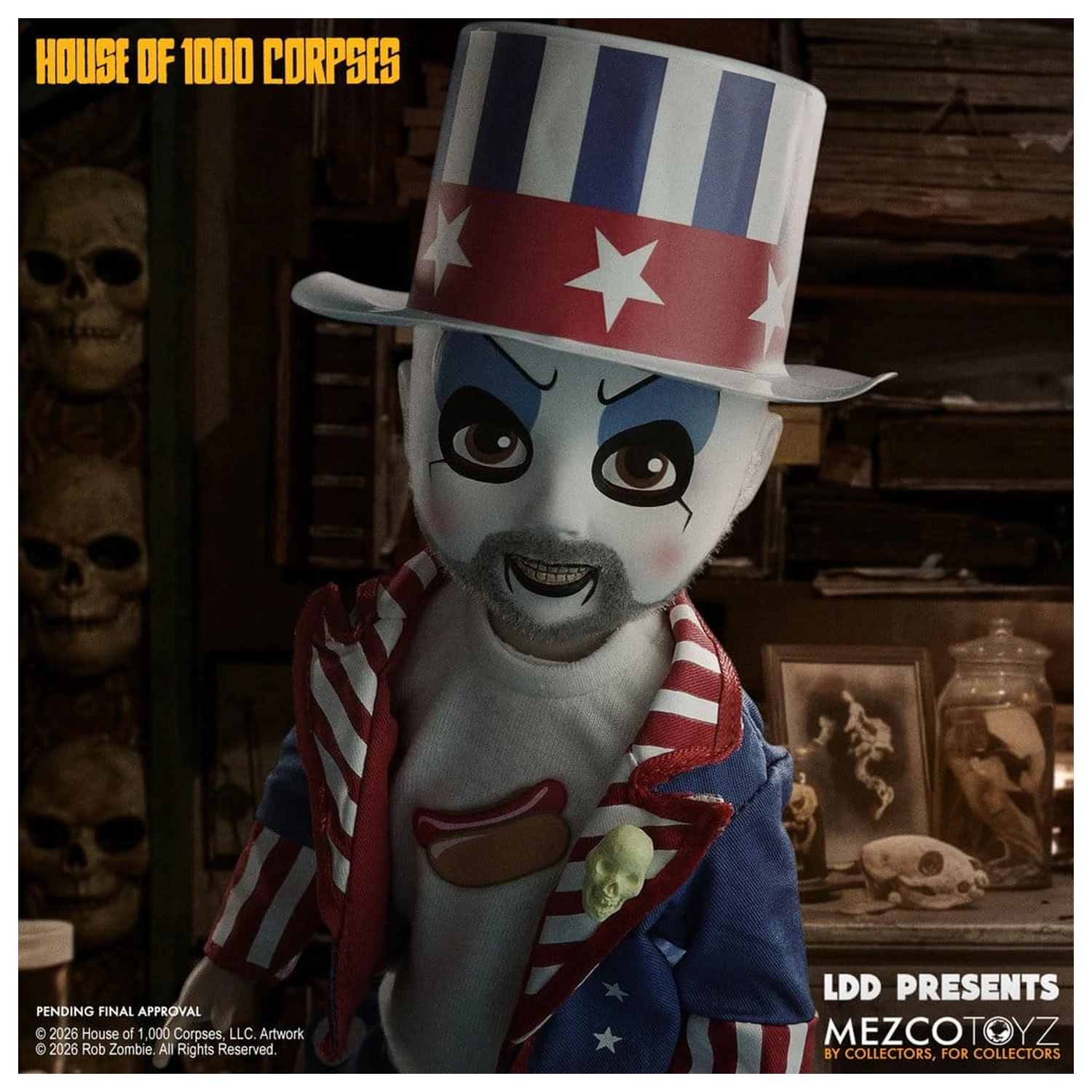 House of 1000 Corpses LDD Presents Puppe Captain Spaulding 25 cm Produktfoto