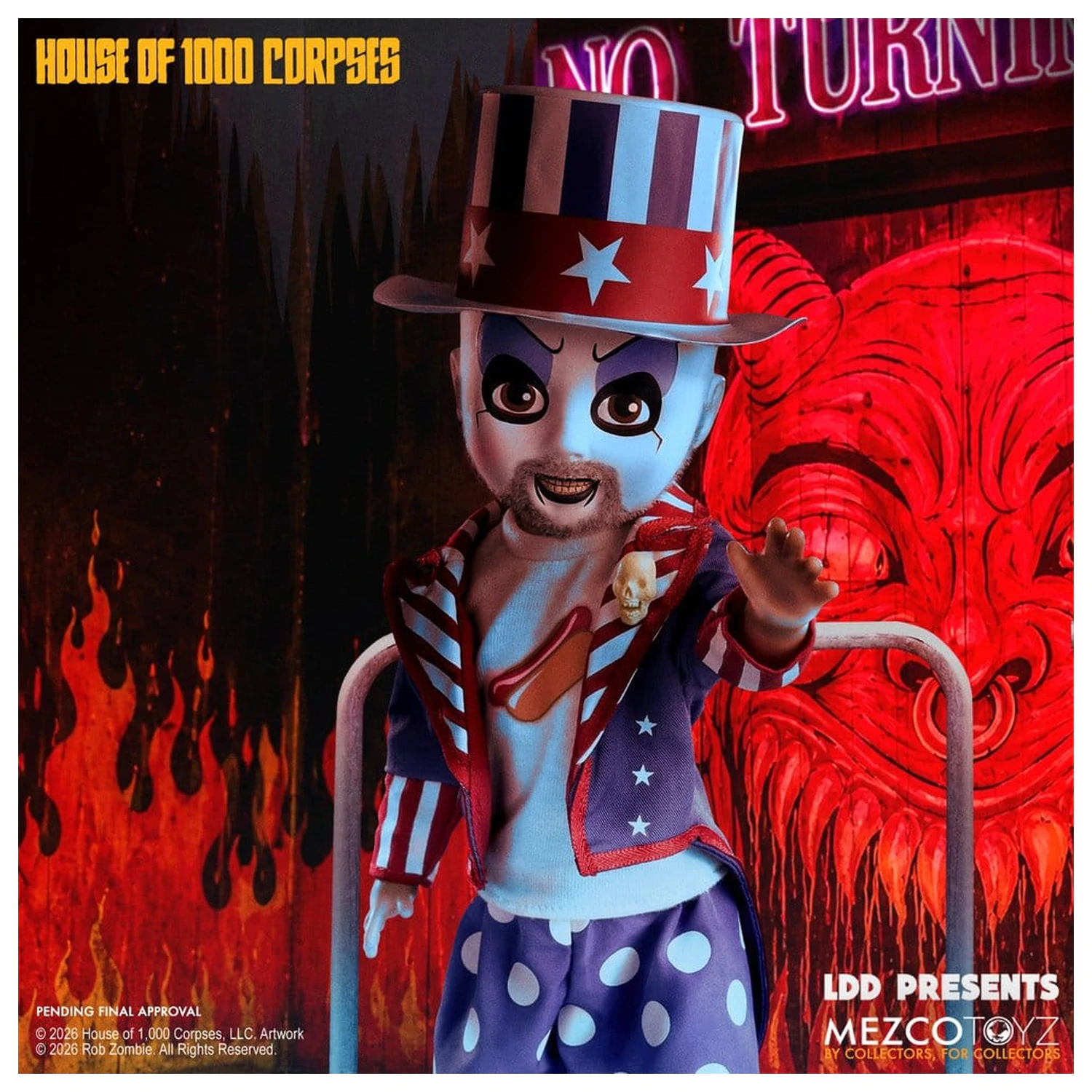 House of 1000 Corpses LDD Presents Puppe Captain Spaulding 25 cm Produktfoto