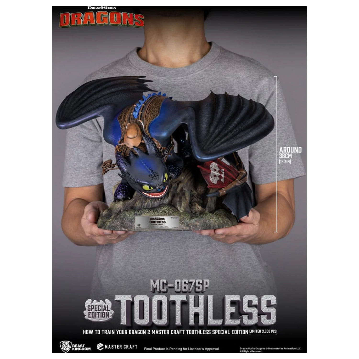 How To Train Your Dragon 2 Master Craft Statue Ohnezahn 38 cm Produktfoto