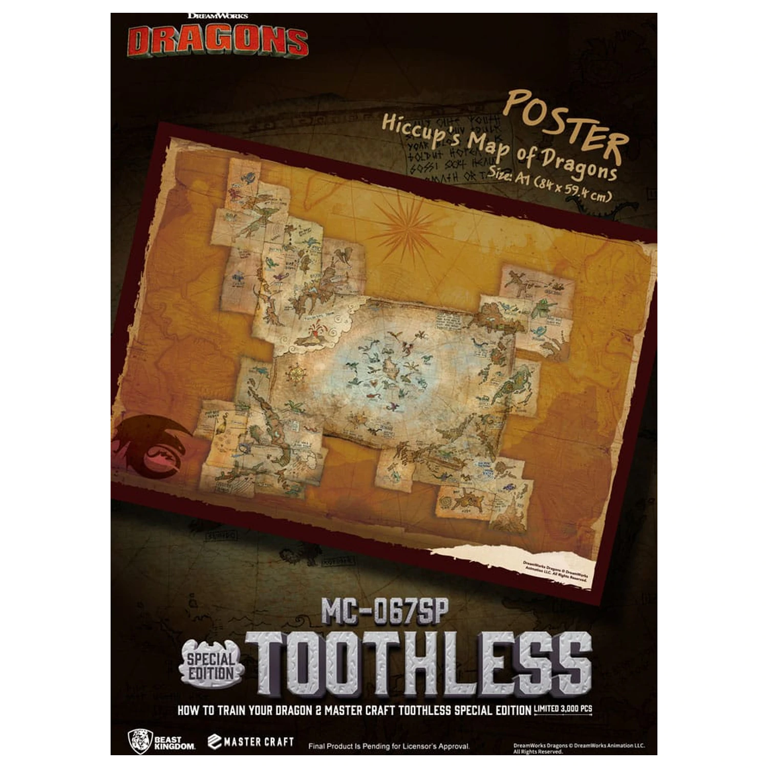 How To Train Your Dragon 2 Master Craft Statue Ohnezahn 38 cm Produktfoto