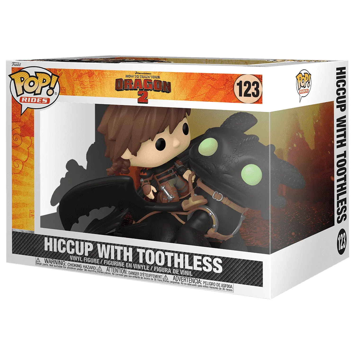 How to Train Your Dragon Funko POP! Rides Deluxe Vinyl Hiccup w/Toothless Figur Produktfoto