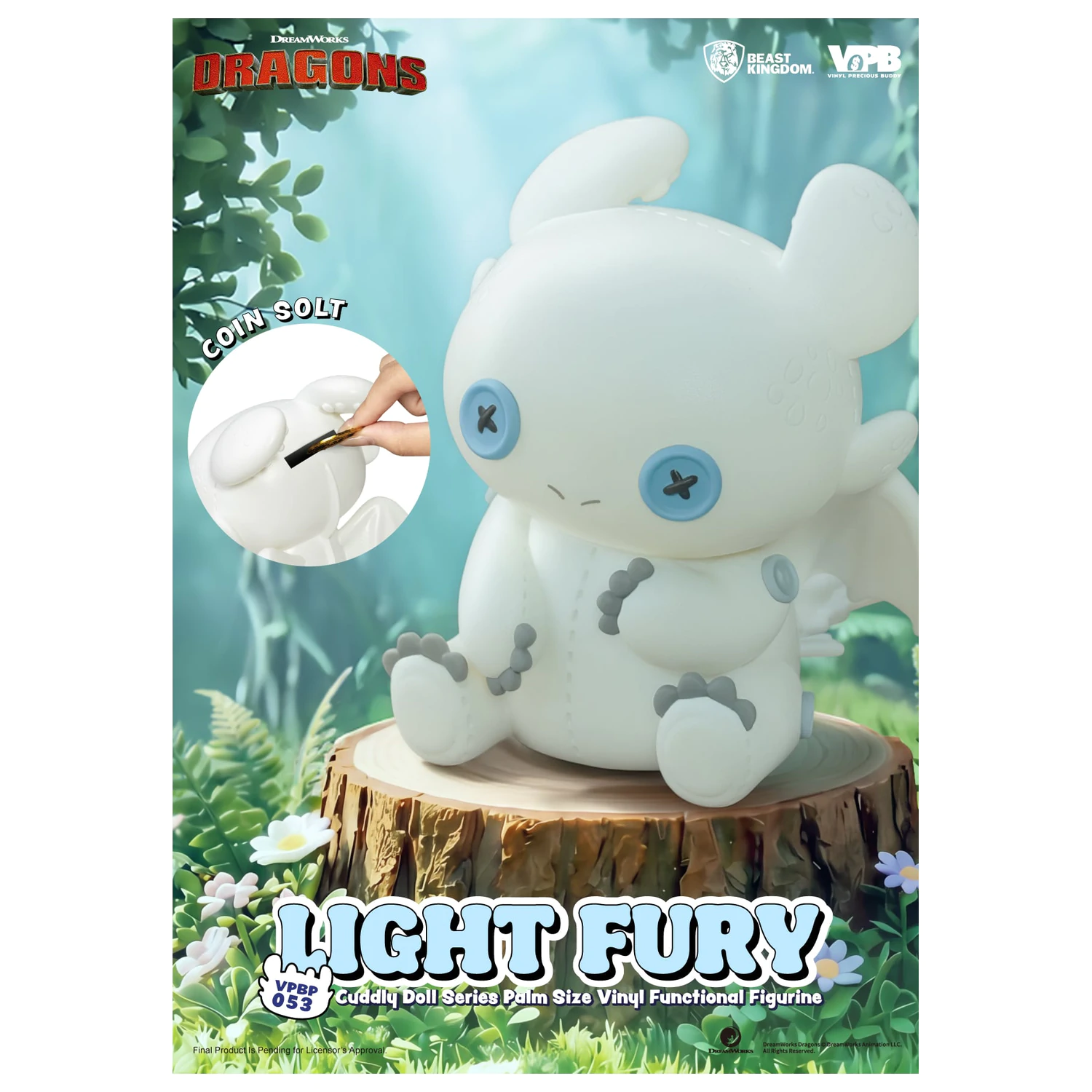How To Train Your Dragon Light Fury Spardose Vinyl Figur 11,2 cm Produktfoto